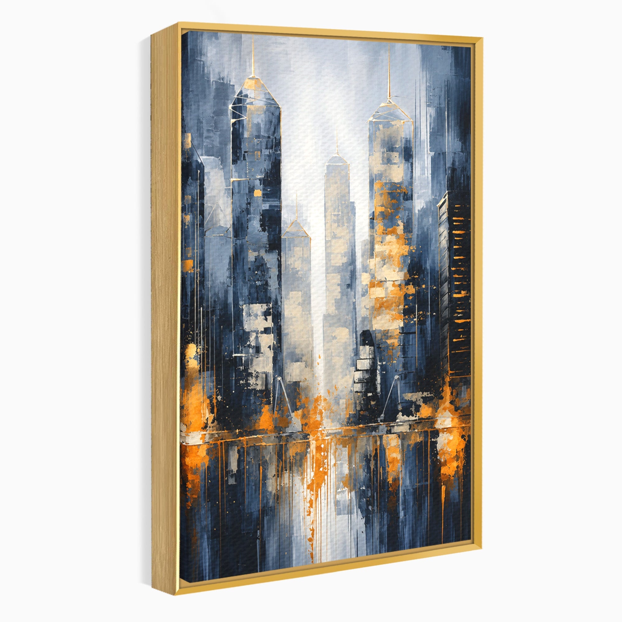 Tablou Canvas Premium LuxCanva® C1178, Orasul Nocturn, Oras, Noapte, Peisaj Urban, Abstract, Living, Culori Vibrante