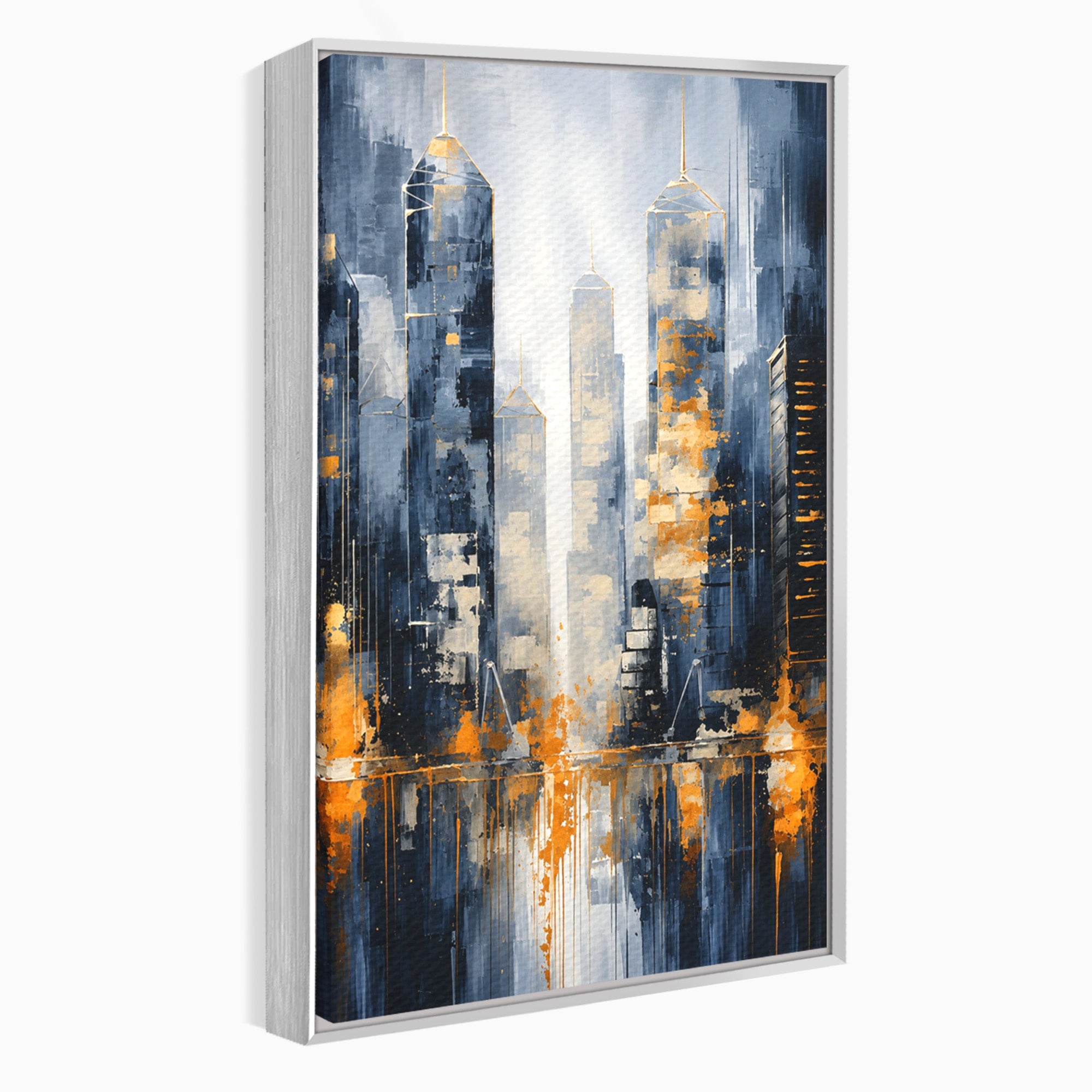 Tablou Canvas Premium LuxCanva® C1178, Orasul Nocturn, Oras, Noapte, Peisaj Urban, Abstract, Living, Culori Vibrante