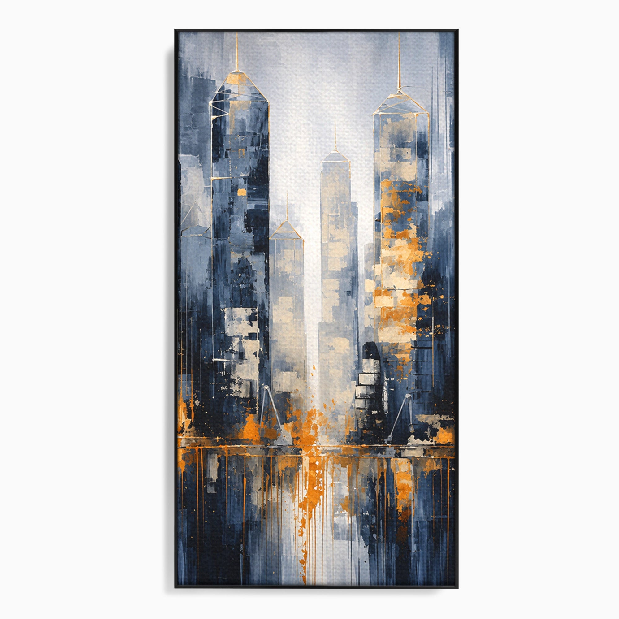 Tablou Canvas Premium LuxCanva® C1178, Orasul Nocturn, Oras, Noapte, Peisaj Urban, Abstract, Living, Culori Vibrante