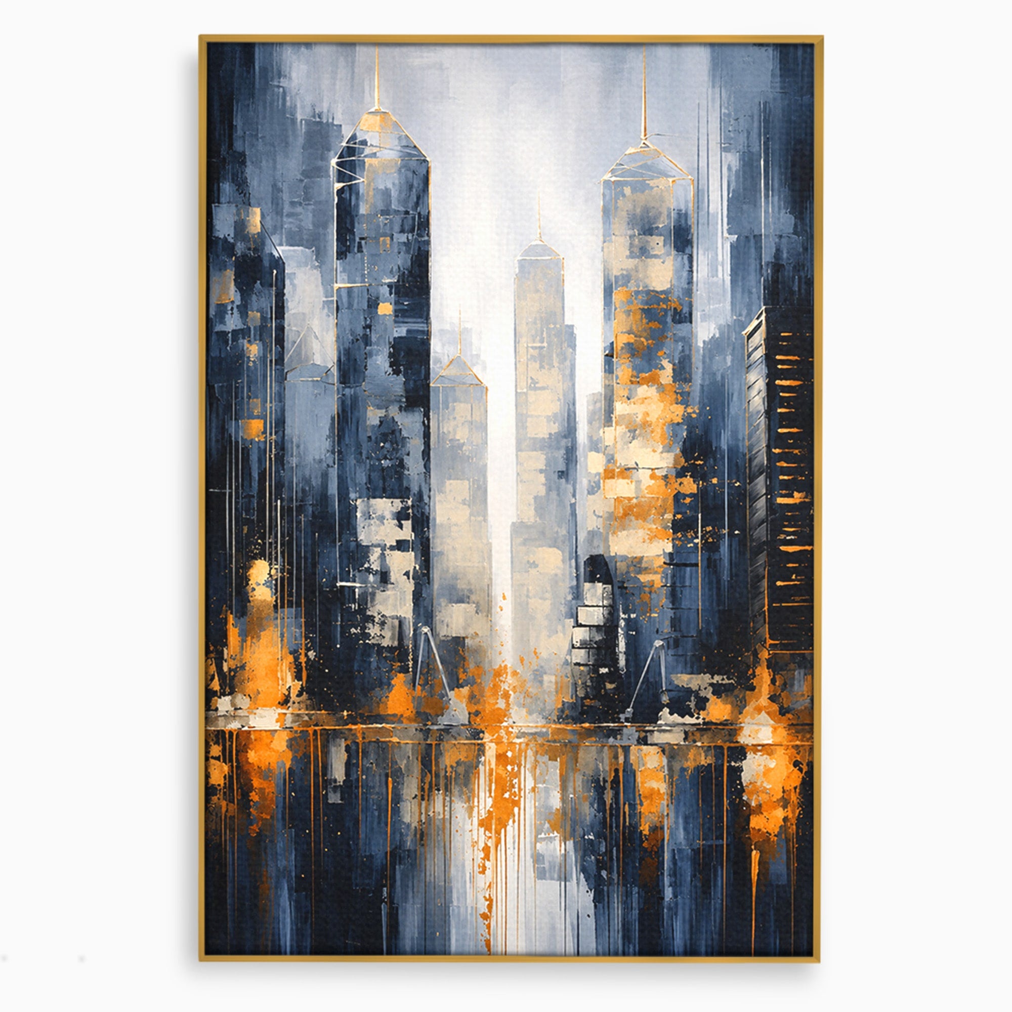 Tablou Canvas Premium LuxCanva® C1178, Orasul Nocturn, Oras, Noapte, Peisaj Urban, Abstract, Living, Culori Vibrante