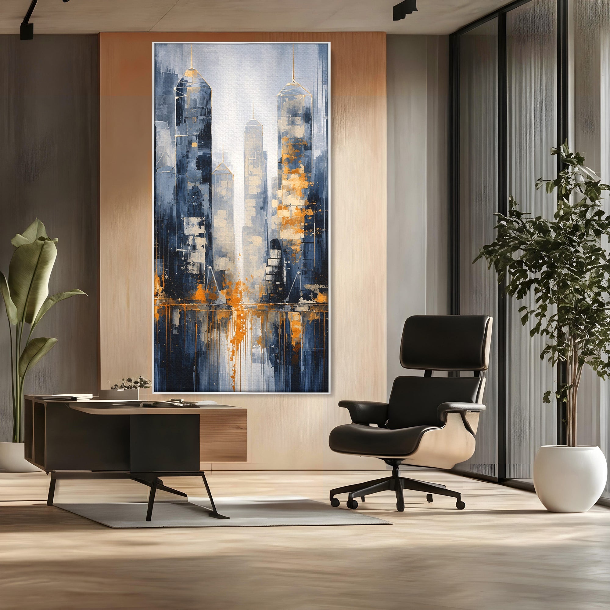 Tablou Canvas Premium LuxCanva® C1178, Orasul Nocturn, Oras, Noapte, Peisaj Urban, Abstract, Living, Culori Vibrante