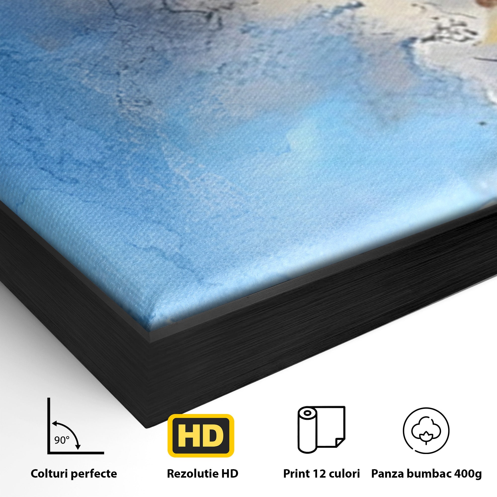 Set 2 Tablouri Canvas Premium LuxCanva® C2-1014, Pasari Pe Cer, Abstract, Culori, Living, Dormitor, Birou, Relaxare, Culori Vibrante