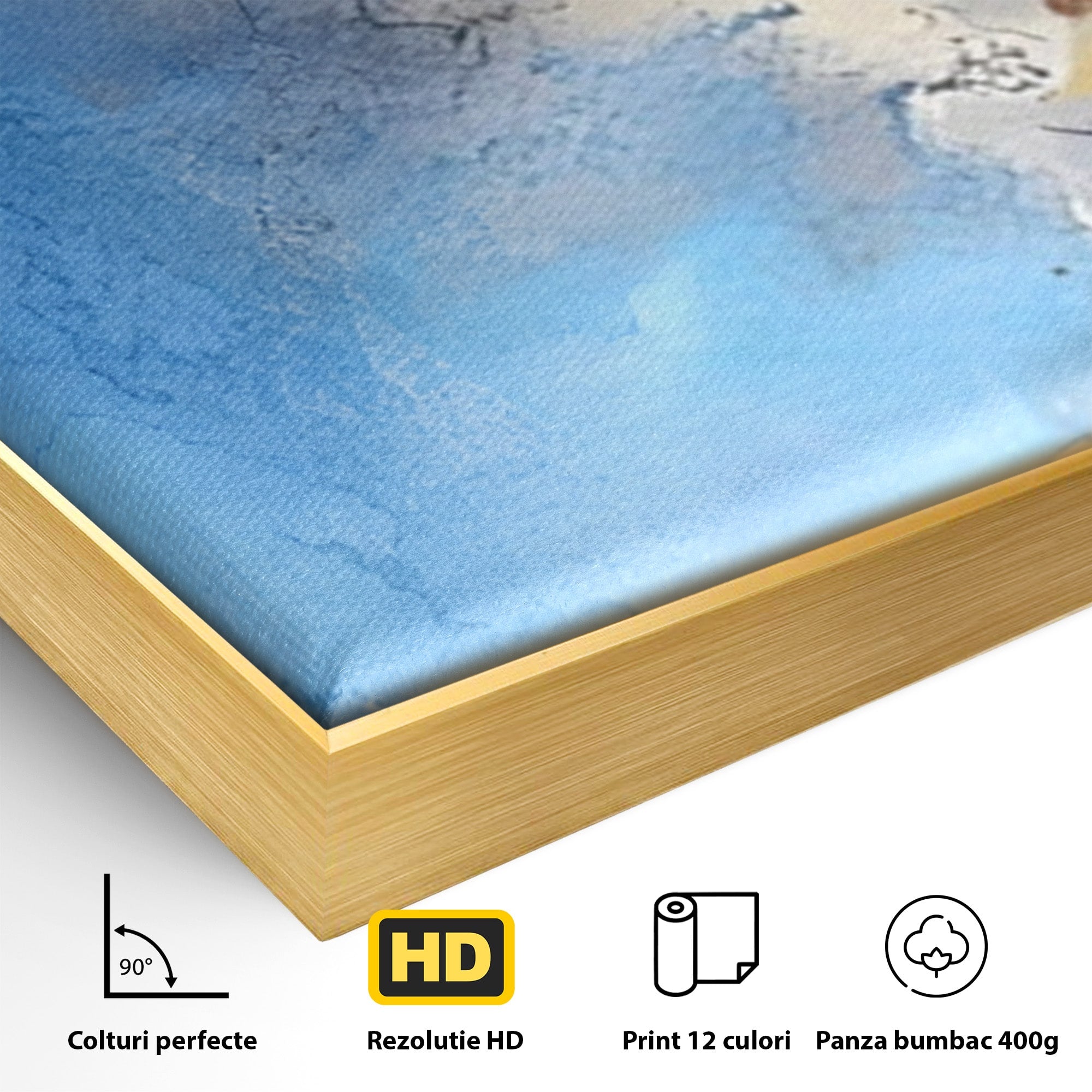 Set 2 Tablouri Canvas Premium LuxCanva® C2-1014, Pasari Pe Cer, Abstract, Culori, Living, Dormitor, Birou, Relaxare, Culori Vibrante