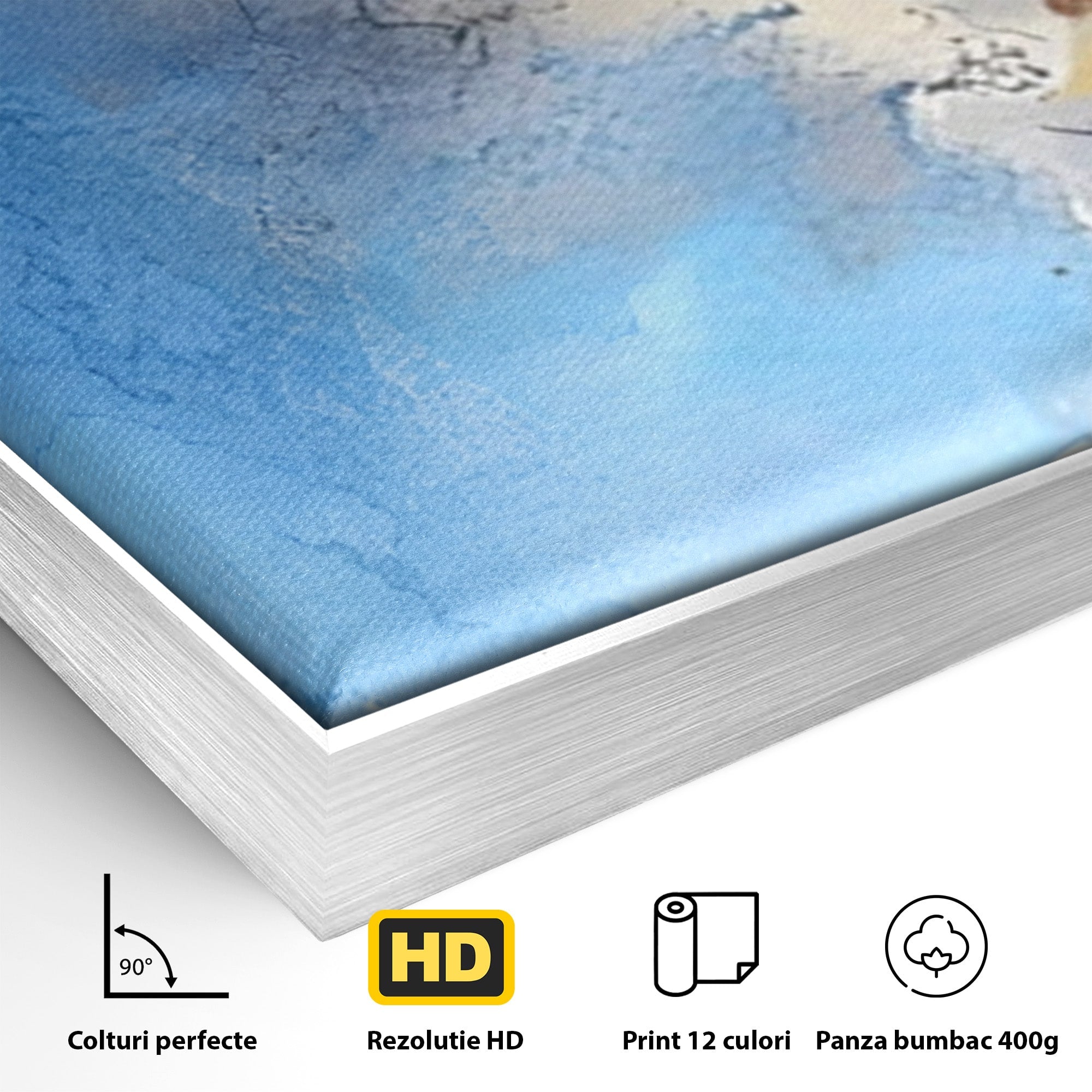 Set 2 Tablouri Canvas Premium LuxCanva® C2-1014, Pasari Pe Cer, Abstract, Culori, Living, Dormitor, Birou, Relaxare, Culori Vibrante