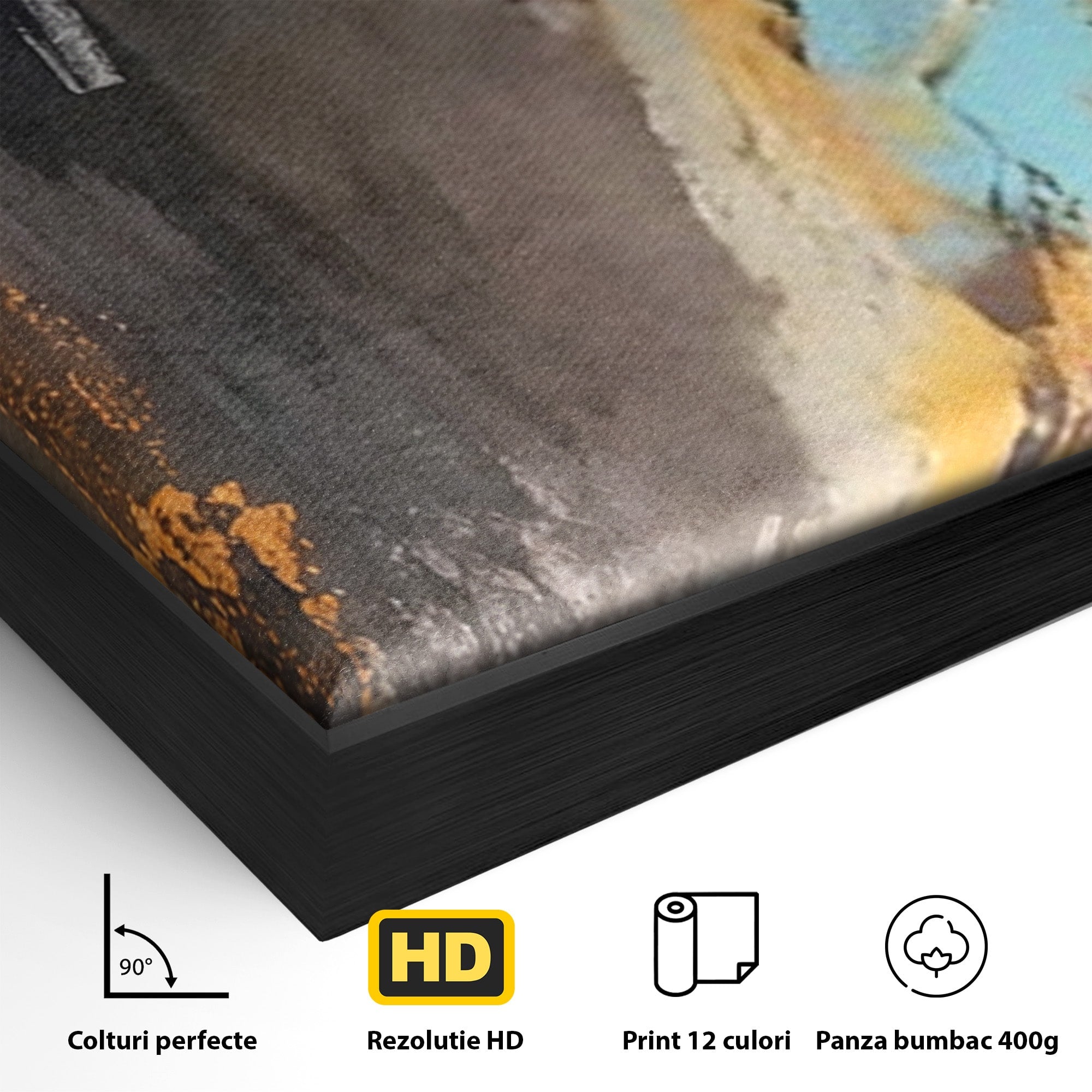 Set 2 Tablouri Canvas Premium LuxCanva® C2-1017, Culori Abstracte Pe Pinza, Culori, Living, Birou, Relaxare, Culori Vibrante