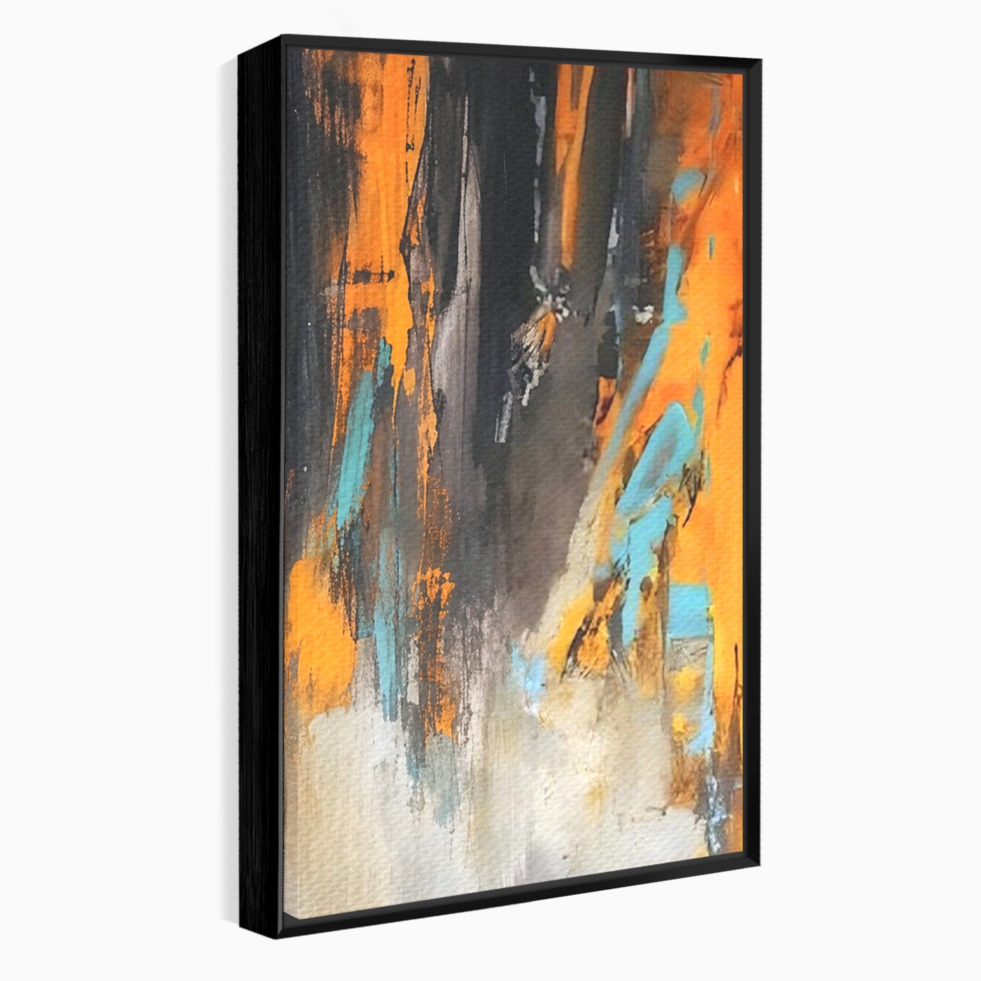 Set 2 Tablouri Canvas Premium LuxCanva® C2-1017, Culori Abstracte Pe Pinza, Culori, Living, Birou, Relaxare, Culori Vibrante