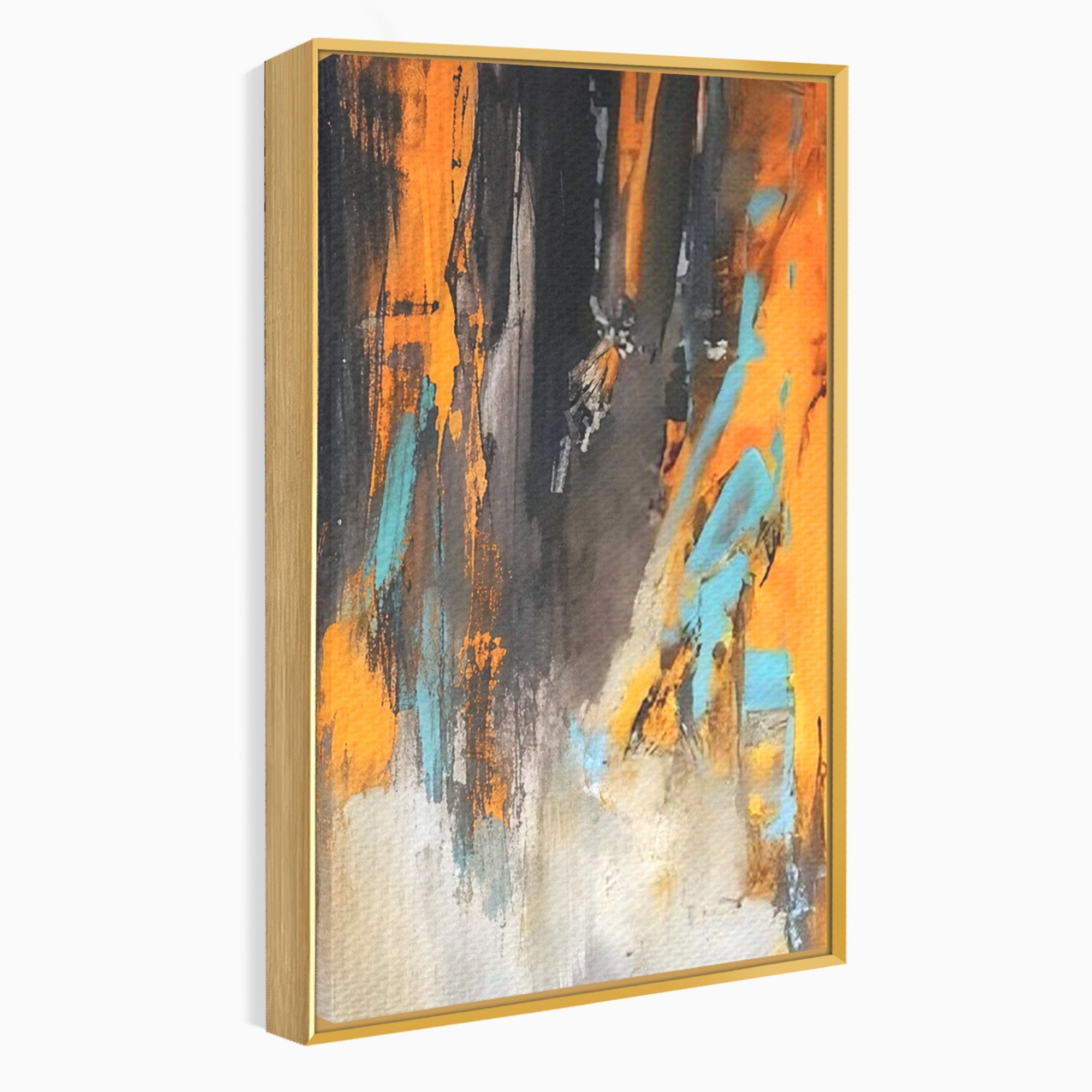 Set 2 Tablouri Canvas Premium LuxCanva® C2-1017, Culori Abstracte Pe Pinza, Culori, Living, Birou, Relaxare, Culori Vibrante