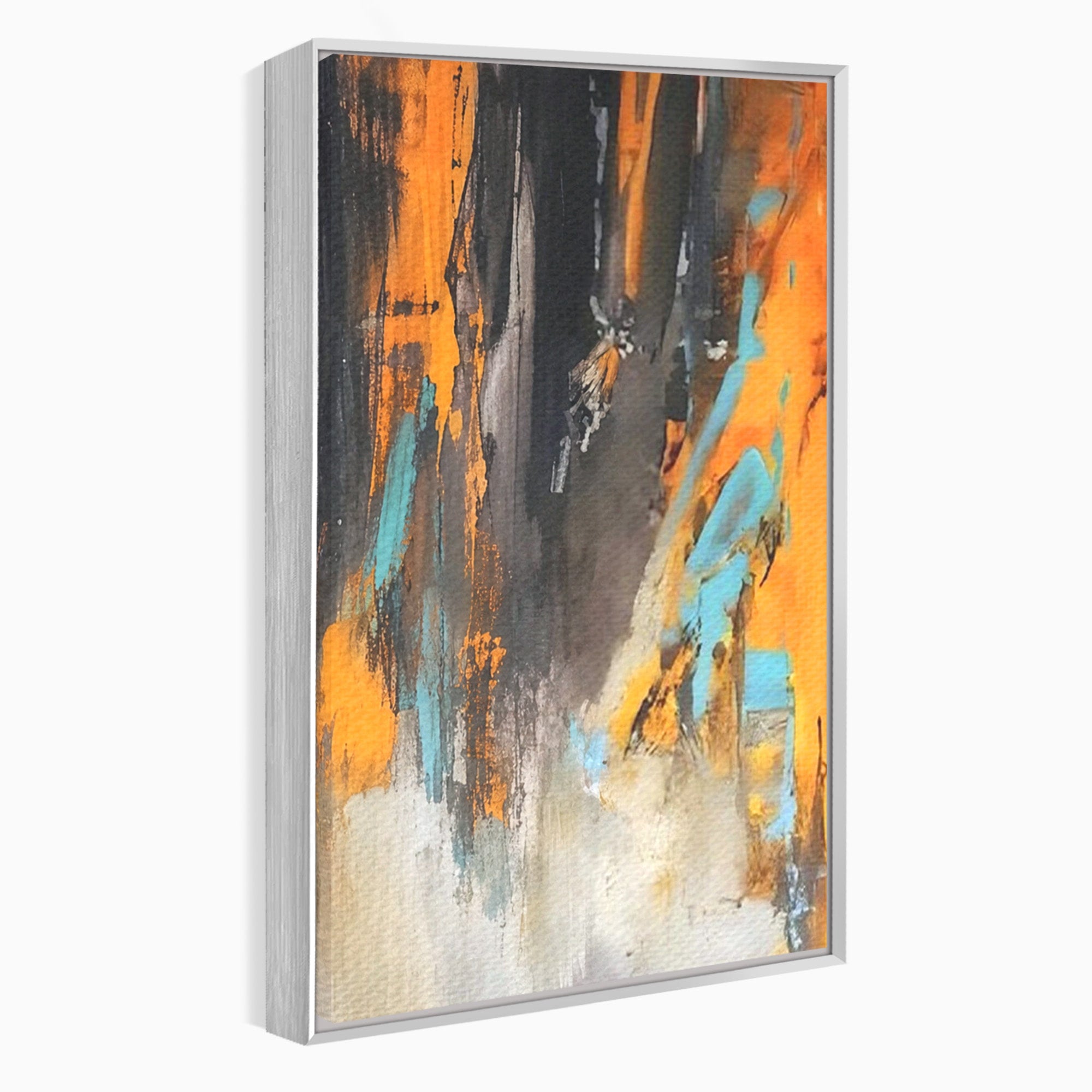 Set 2 Tablouri Canvas Premium LuxCanva® C2-1017, Culori Abstracte Pe Pinza, Culori, Living, Birou, Relaxare, Culori Vibrante