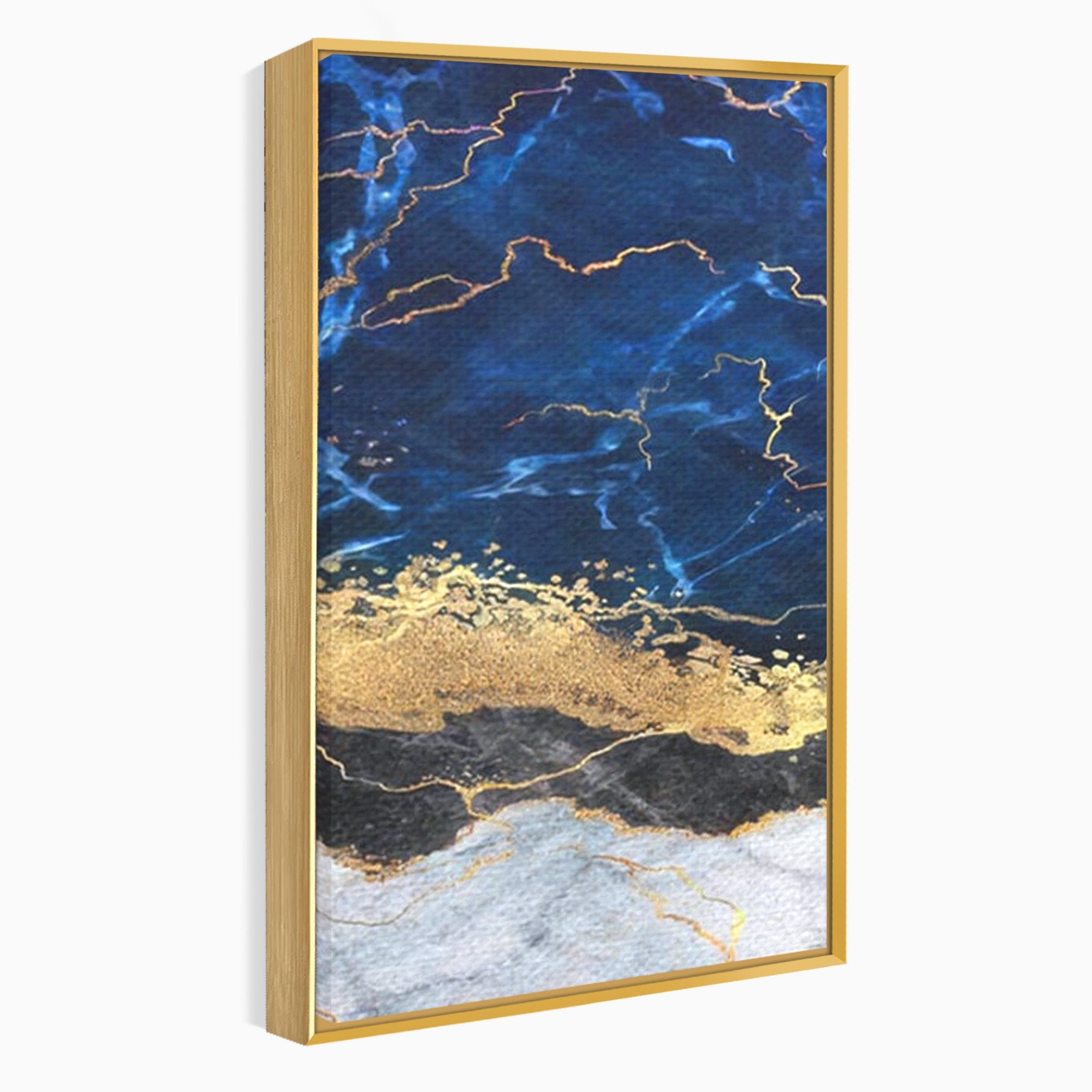 Set 2 Tablouri Canvas Premium LuxCanva® C2-1039, Blue Marble, Culori, Marble, Colours, Office, Living Room, Relaxare, Culori Vibrante