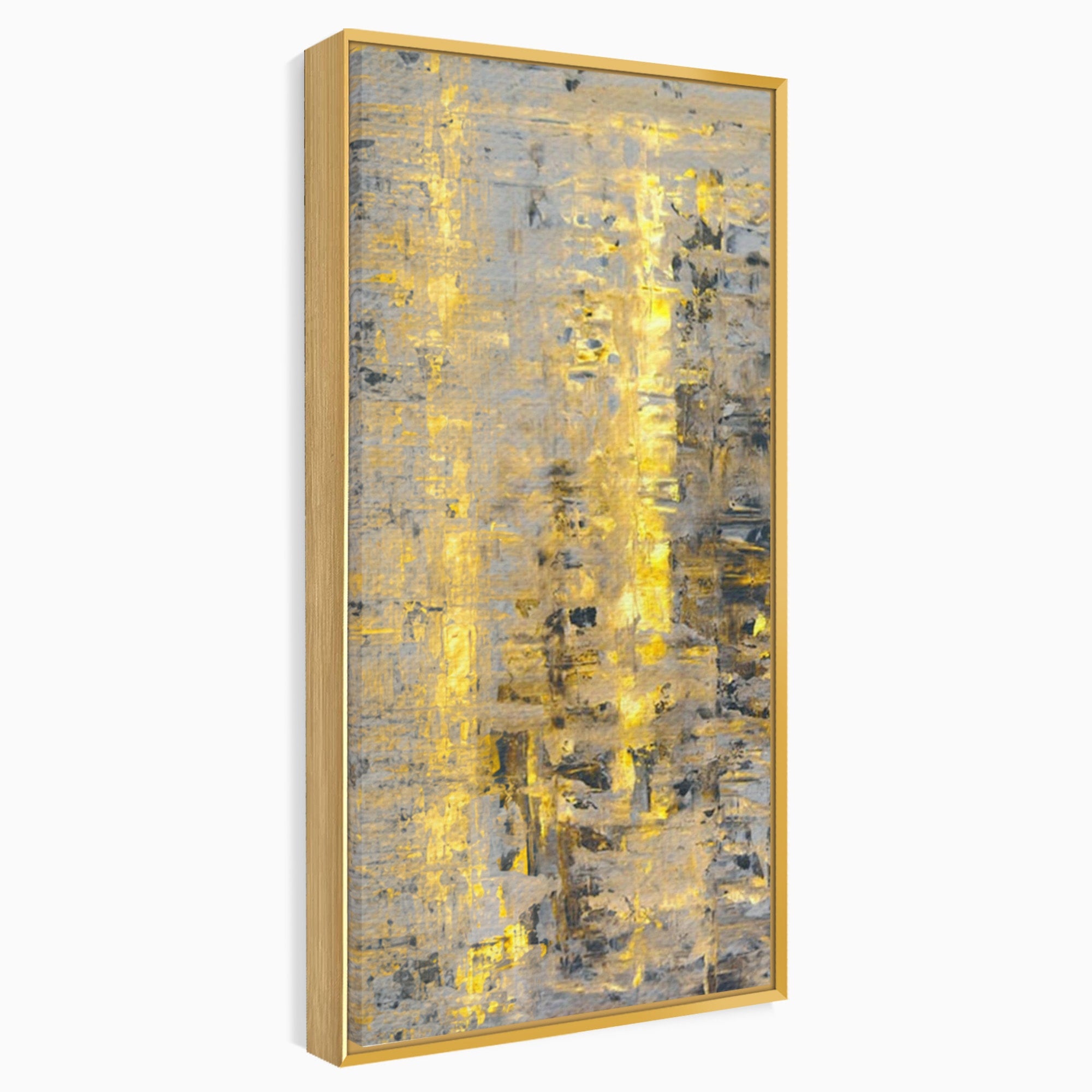 Set 2 Tablouri Canvas Premium LuxCanva® C2-1058, Gold And Brown Painting Abstract, Gold And Brown Painting Abstract, Dining Room, Living Room, Relaxare, Culori Vibrante