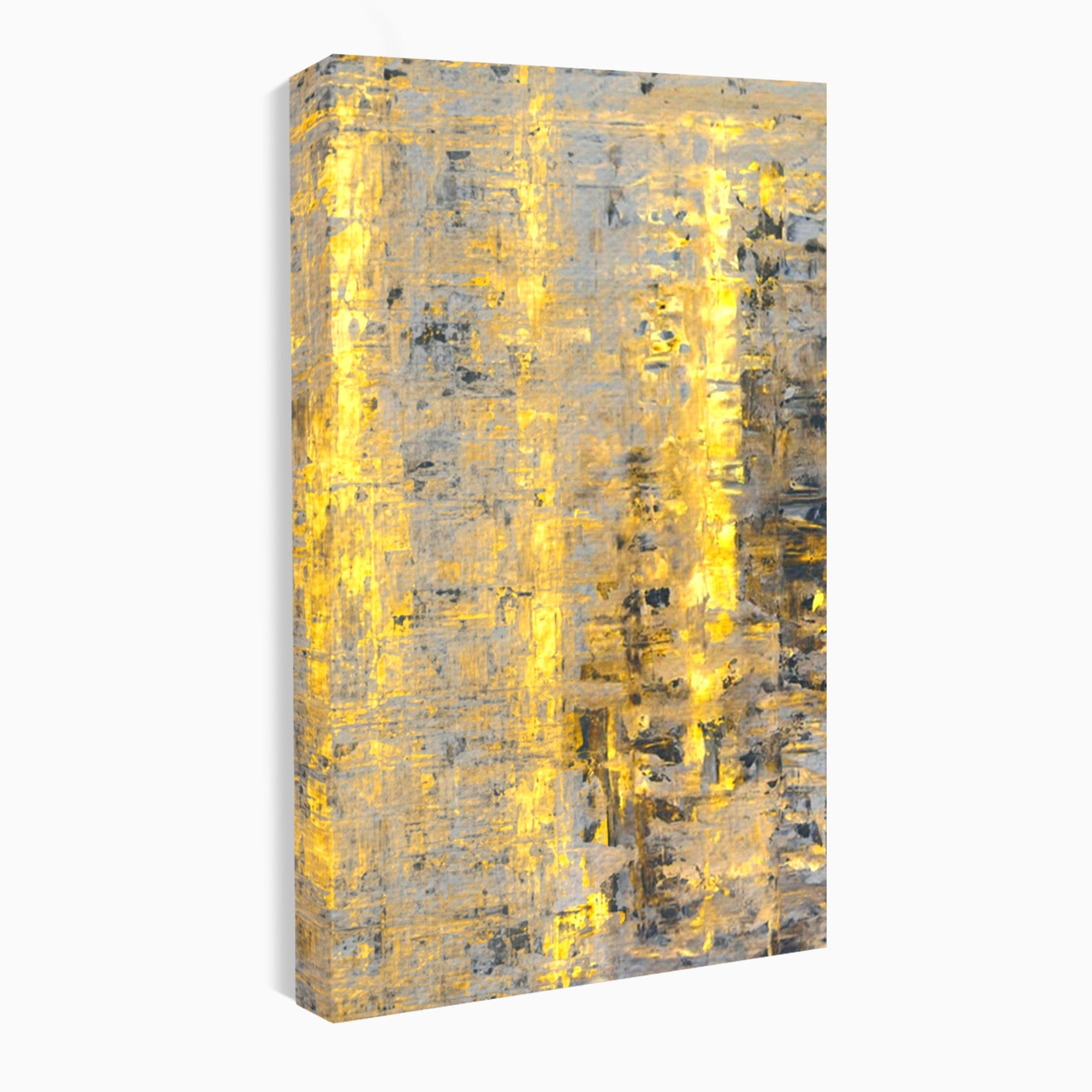 Set 2 Tablouri Canvas Premium LuxCanva® C2-1058, Gold And Brown Painting Abstract, Gold And Brown Painting Abstract, Dining Room, Living Room, Relaxare, Culori Vibrante