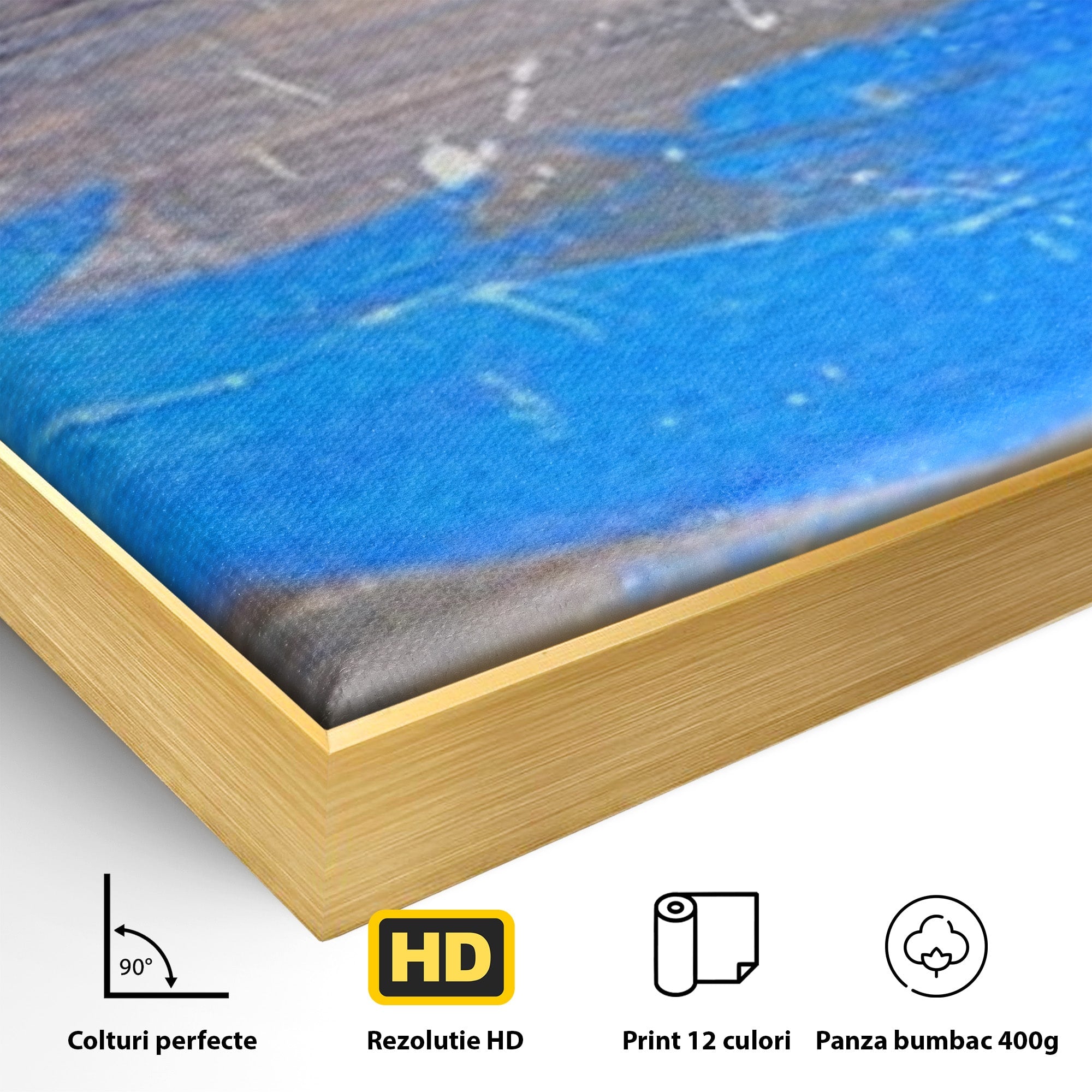 Set 2 Tablouri Canvas Premium LuxCanva® C2-1064, Pictura Abstracta, Abstract, Living Room, Office, Relaxare, Culori Vibrante