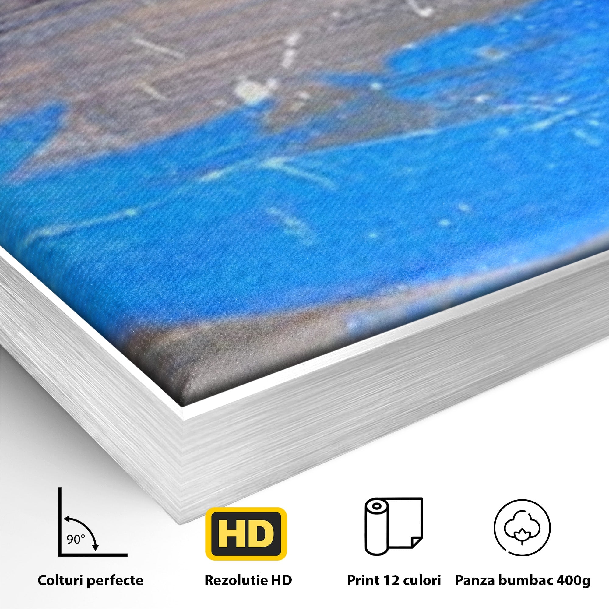 Set 2 Tablouri Canvas Premium LuxCanva® C2-1064, Pictura Abstracta, Abstract, Living Room, Office, Relaxare, Culori Vibrante