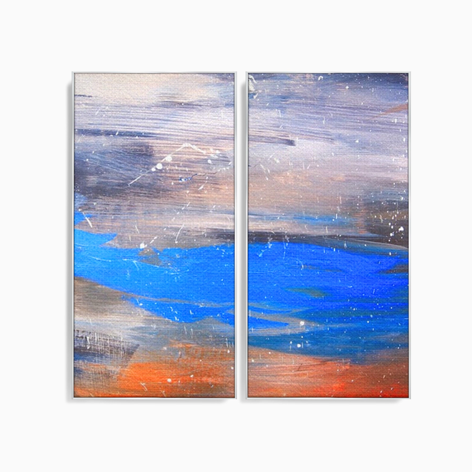 Set 2 Tablouri Canvas Premium LuxCanva® C2-1064, Pictura Abstracta, Abstract, Living Room, Office, Relaxare, Culori Vibrante