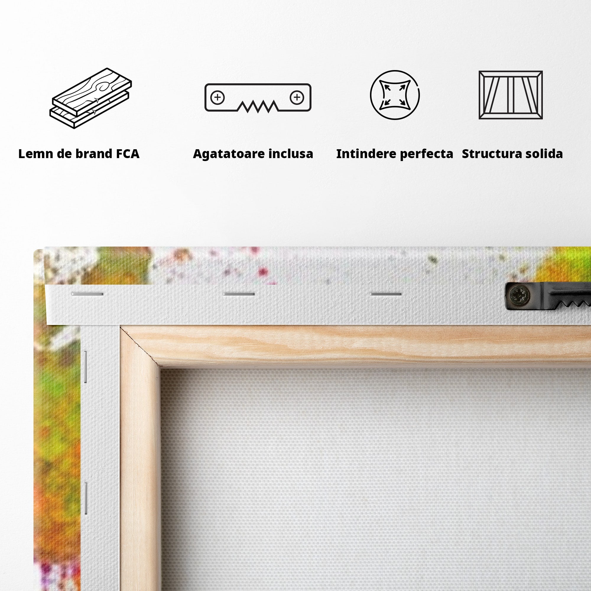 Set 2 Tablouri Canvas Premium LuxCanva® C2-1081, Harta Lumii In Culori, Inspirational, Calatorie, Motivational, Living Room, Office, Relaxare, Culori Vibrante
