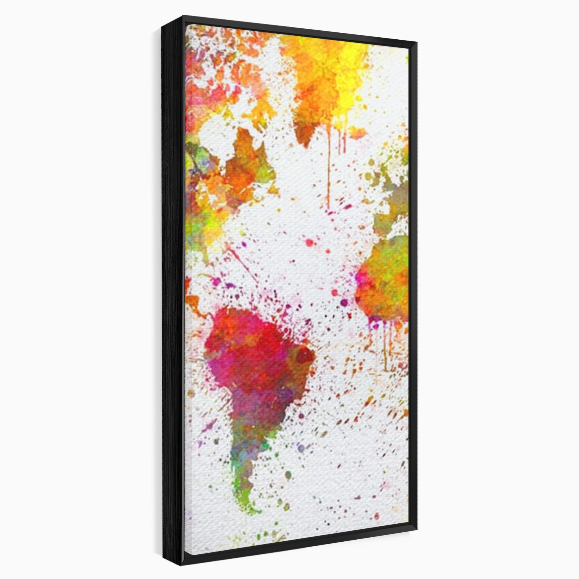 Set 2 Tablouri Canvas Premium LuxCanva® C2-1081, Harta Lumii In Culori, Inspirational, Calatorie, Motivational, Living Room, Office, Relaxare, Culori Vibrante