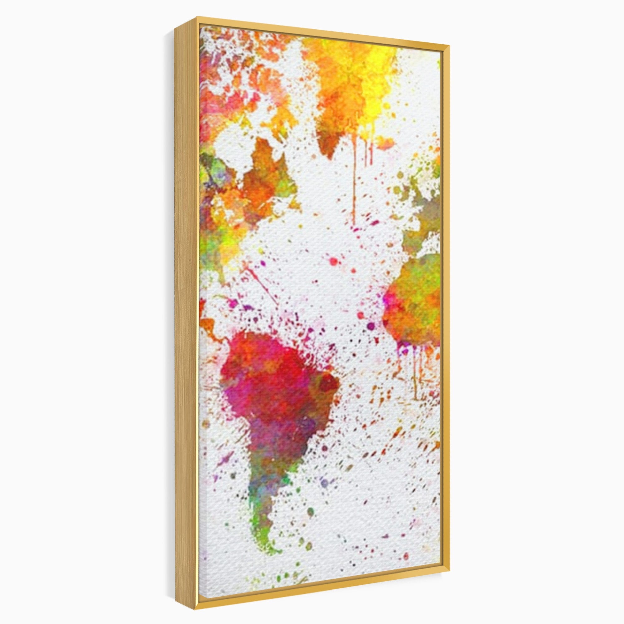 Set 2 Tablouri Canvas Premium LuxCanva® C2-1081, Harta Lumii In Culori, Inspirational, Calatorie, Motivational, Living Room, Office, Relaxare, Culori Vibrante