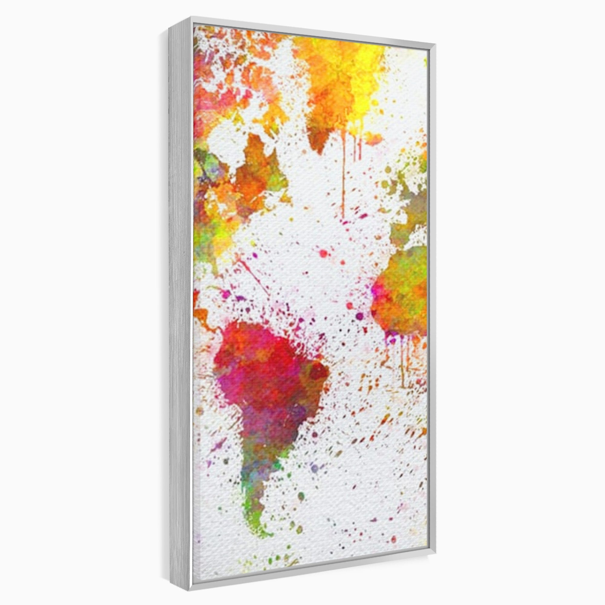 Set 2 Tablouri Canvas Premium LuxCanva® C2-1081, Harta Lumii In Culori, Inspirational, Calatorie, Motivational, Living Room, Office, Relaxare, Culori Vibrante