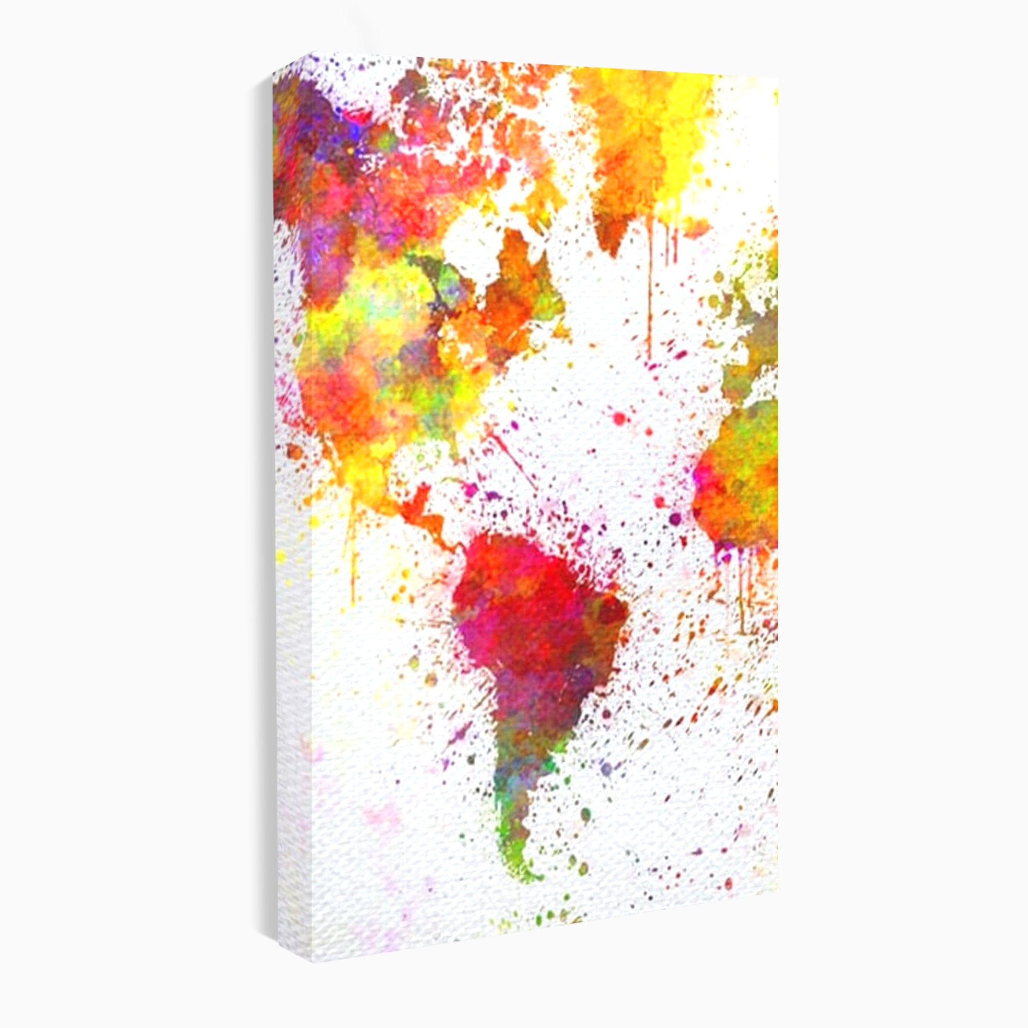 Set 2 Tablouri Canvas Premium LuxCanva® C2-1081, Harta Lumii In Culori, Inspirational, Calatorie, Motivational, Living Room, Office, Relaxare, Culori Vibrante