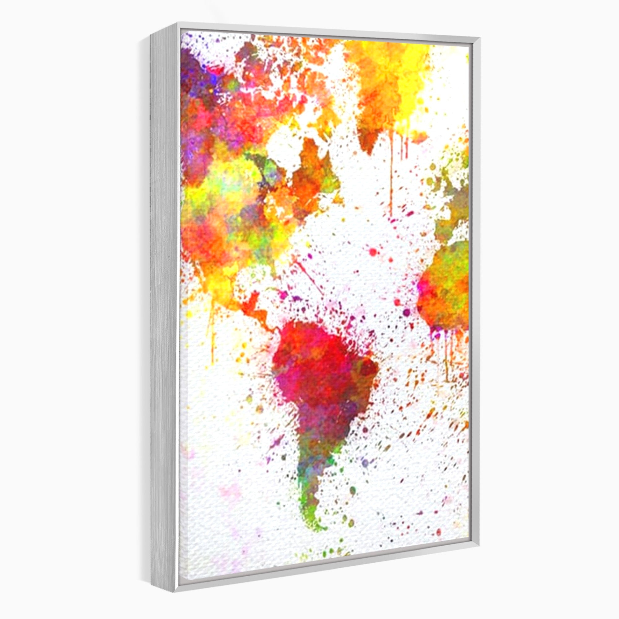Set 2 Tablouri Canvas Premium LuxCanva® C2-1081, Harta Lumii In Culori, Inspirational, Calatorie, Motivational, Living Room, Office, Relaxare, Culori Vibrante