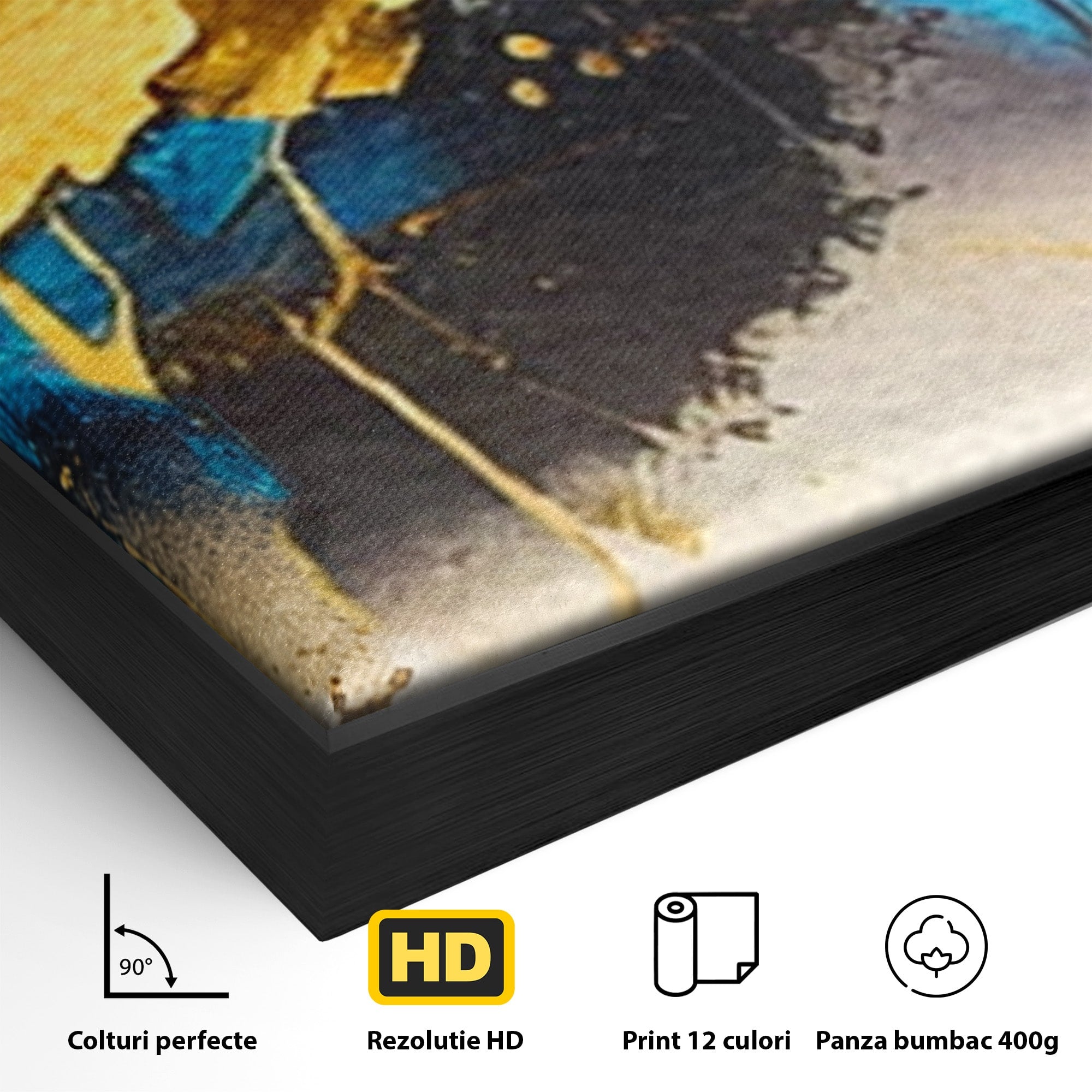 Set 2 Tablouri Canvas Premium LuxCanva® C2-1097, Abstract Marble, Marble, Abstract, Living Room, Bedroom, Relaxare, Culori Vibrante