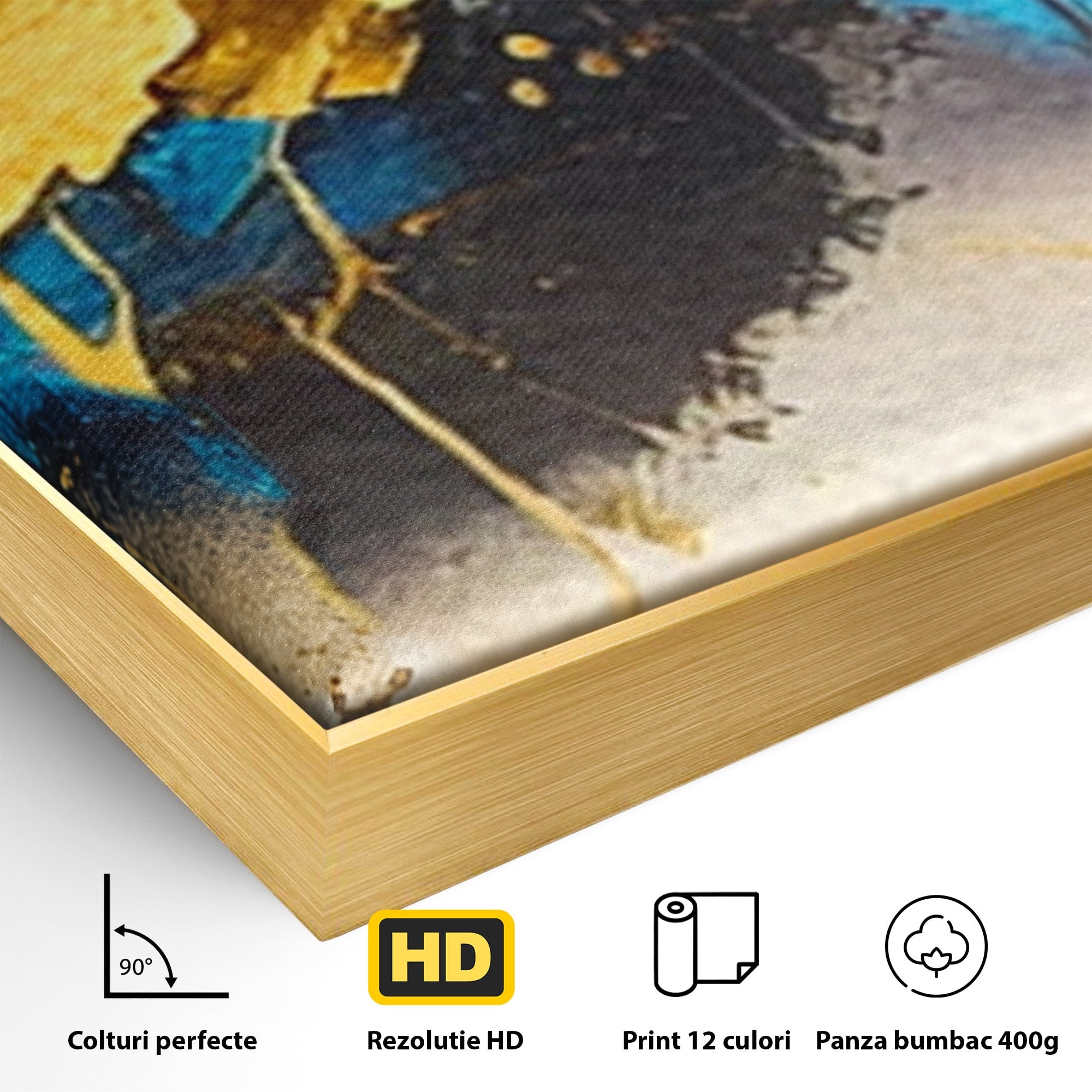 Set 2 Tablouri Canvas Premium LuxCanva® C2-1097, Abstract Marble, Marble, Abstract, Living Room, Bedroom, Relaxare, Culori Vibrante
