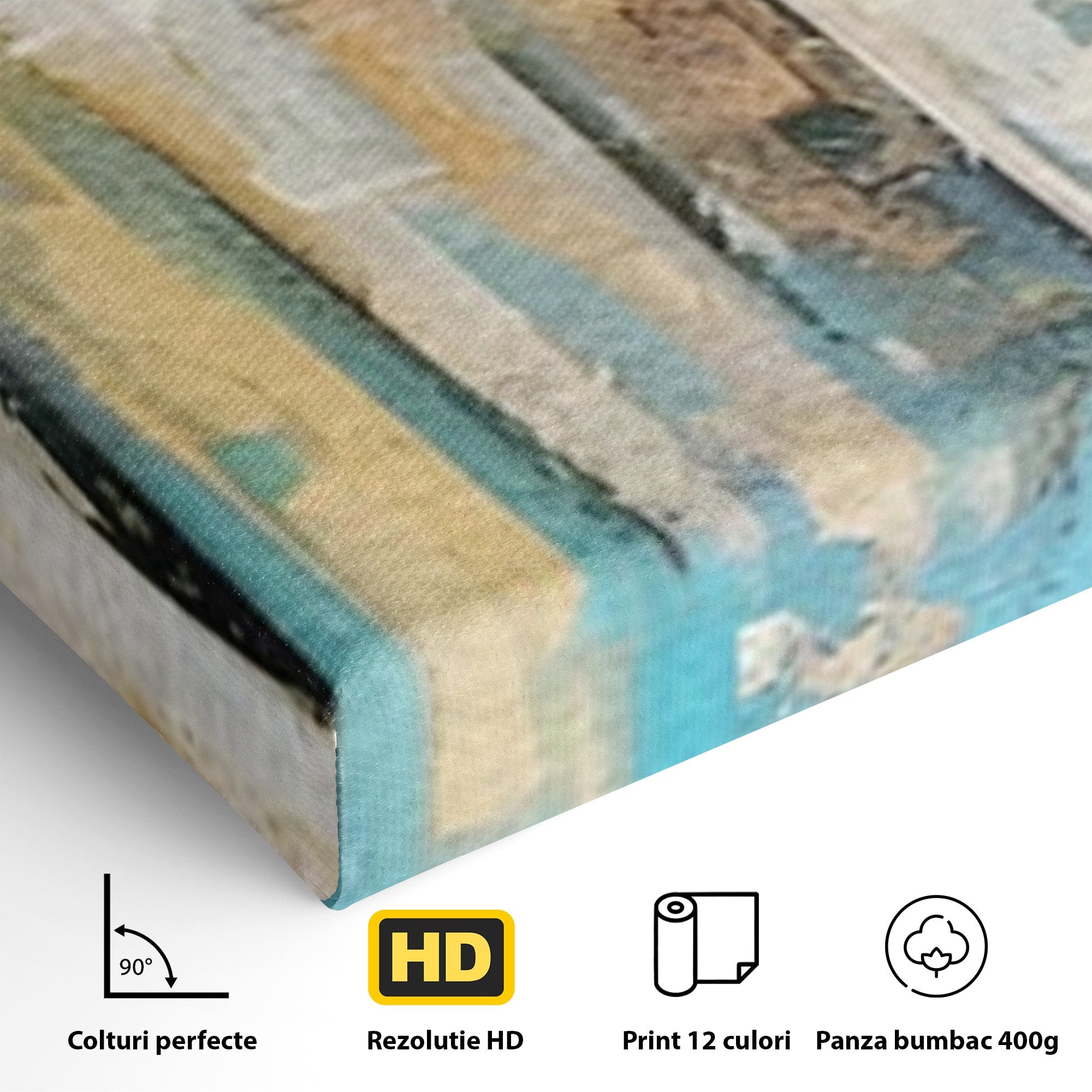 Set 2 Tablouri Canvas Premium LuxCanva® C2-1182, Pictura Colorata Abstracta, Culori, Abstract, Relaxare, Living Room, Culori Vibrante