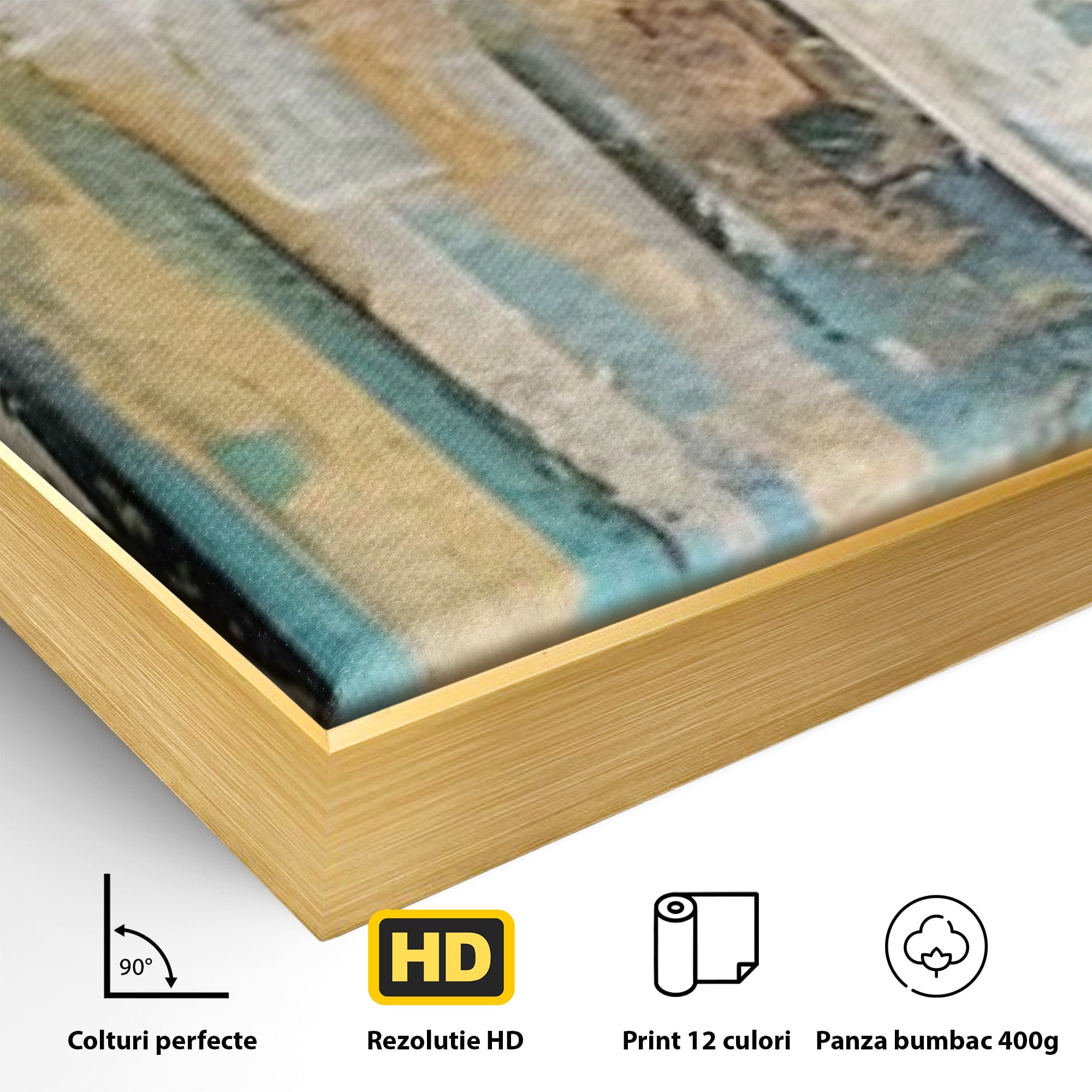 Set 2 Tablouri Canvas Premium LuxCanva® C2-1182, Pictura Colorata Abstracta, Culori, Abstract, Relaxare, Living Room, Culori Vibrante