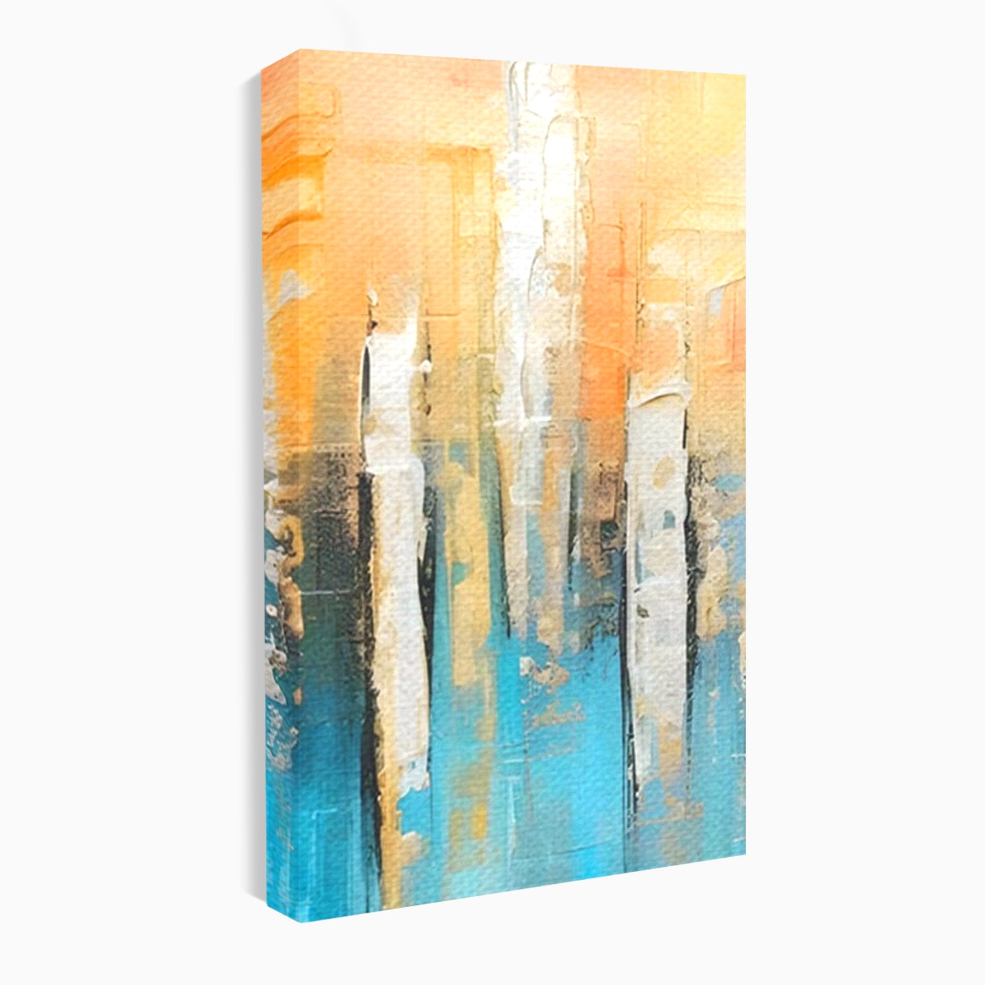 Set 2 Tablouri Canvas Premium LuxCanva® C2-1182, Pictura Colorata Abstracta, Culori, Abstract, Relaxare, Living Room, Culori Vibrante