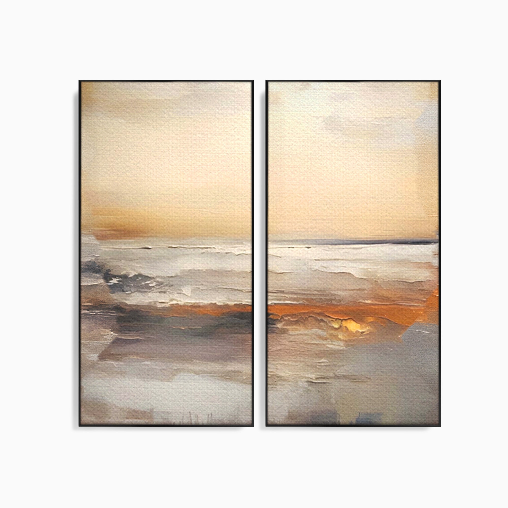 Set 2 Tablouri Canvas Premium LuxCanva® C2-1183, Valurile Marii, Natura, Primavara, Decorativ, Living Room, Culori Vibrante