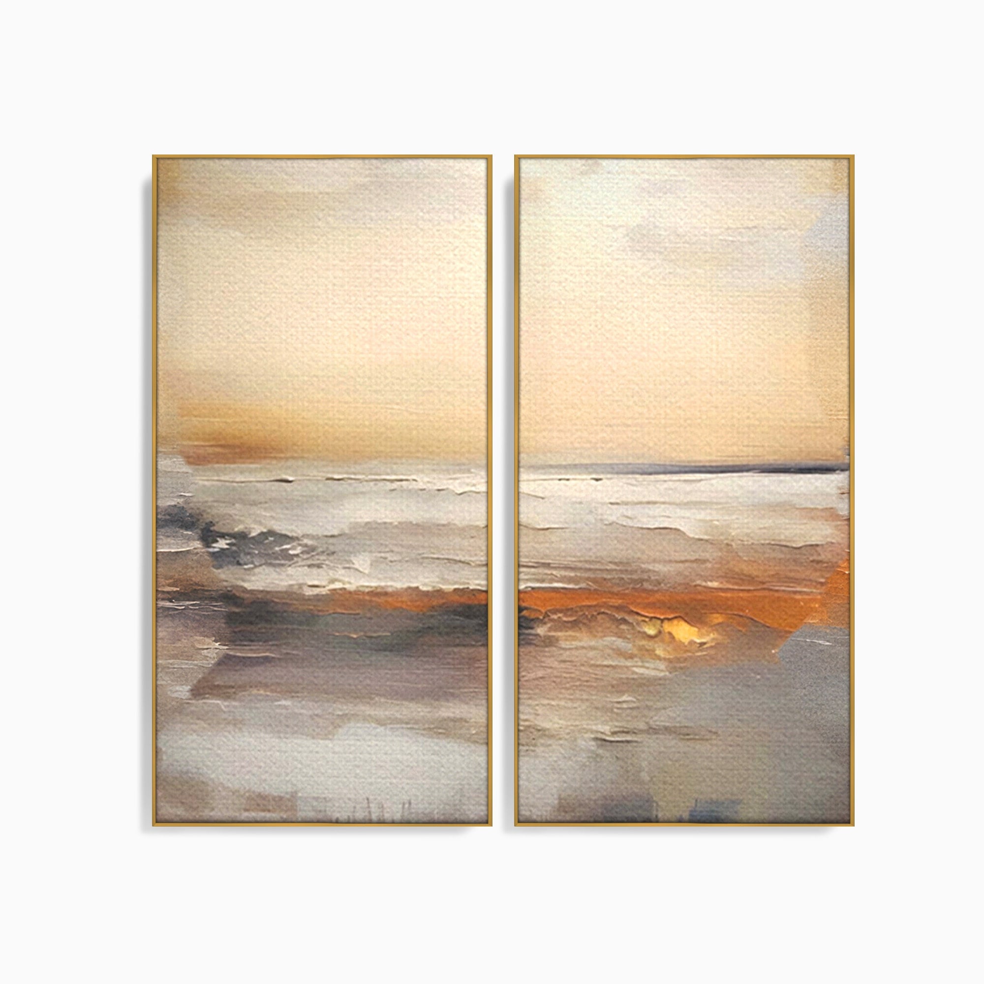 Set 2 Tablouri Canvas Premium LuxCanva® C2-1183, Valurile Marii, Natura, Primavara, Decorativ, Living Room, Culori Vibrante