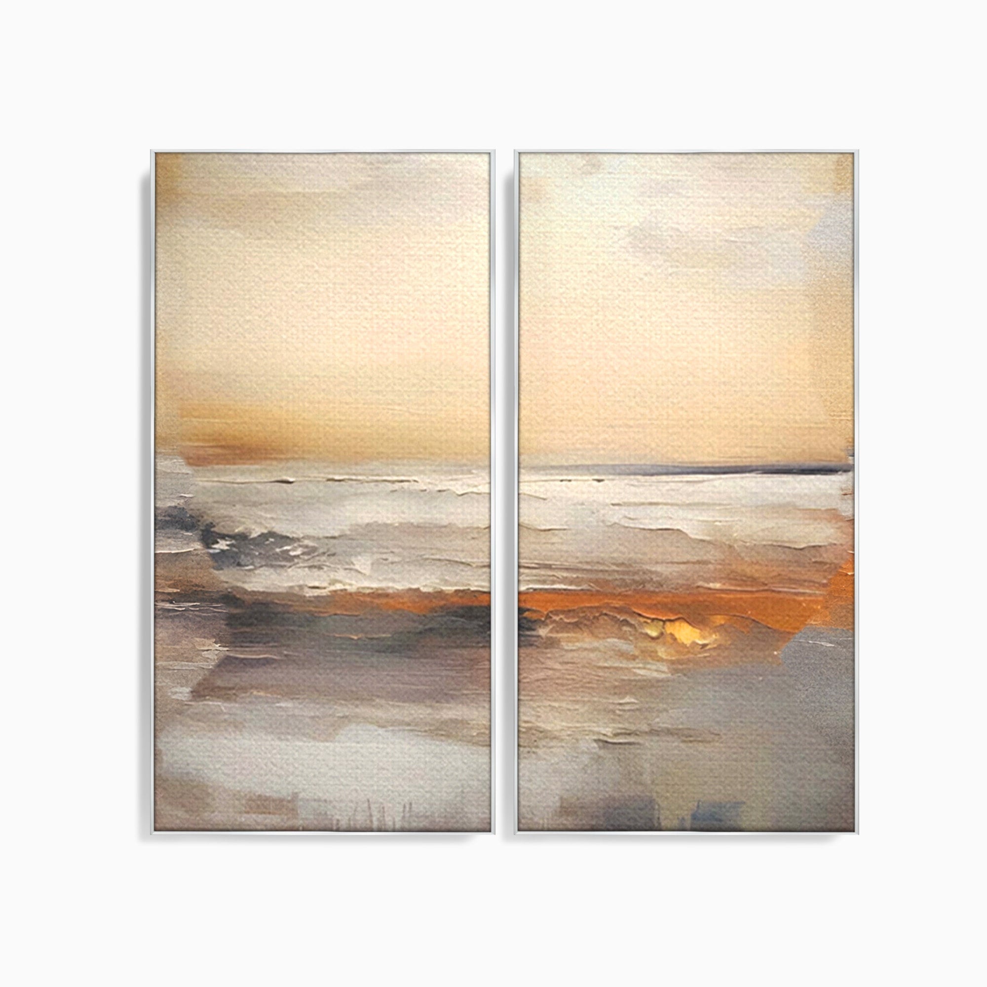 Set 2 Tablouri Canvas Premium LuxCanva® C2-1183, Valurile Marii, Natura, Primavara, Decorativ, Living Room, Culori Vibrante