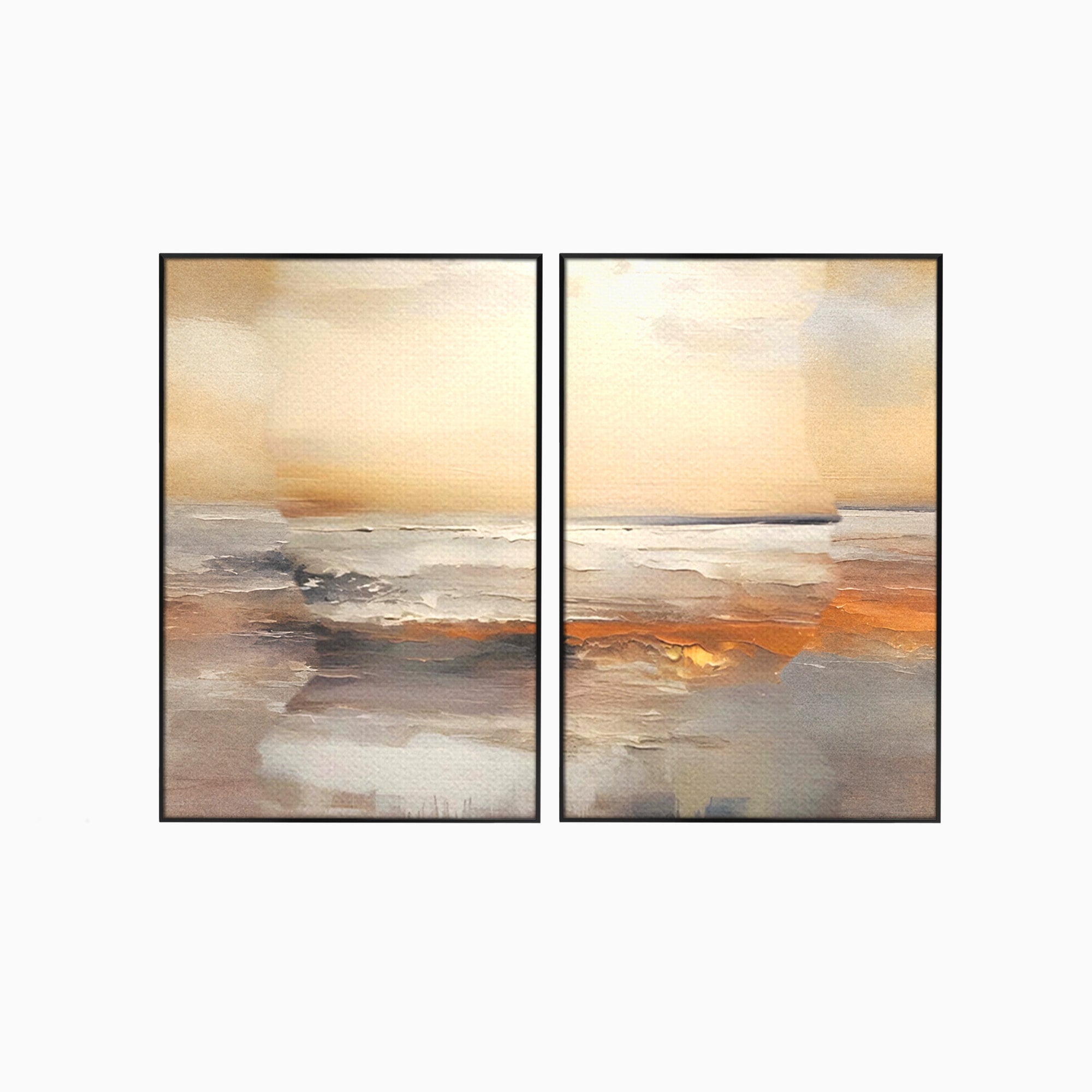 Set 2 Tablouri Canvas Premium LuxCanva® C2-1183, Valurile Marii, Natura, Primavara, Decorativ, Living Room, Culori Vibrante