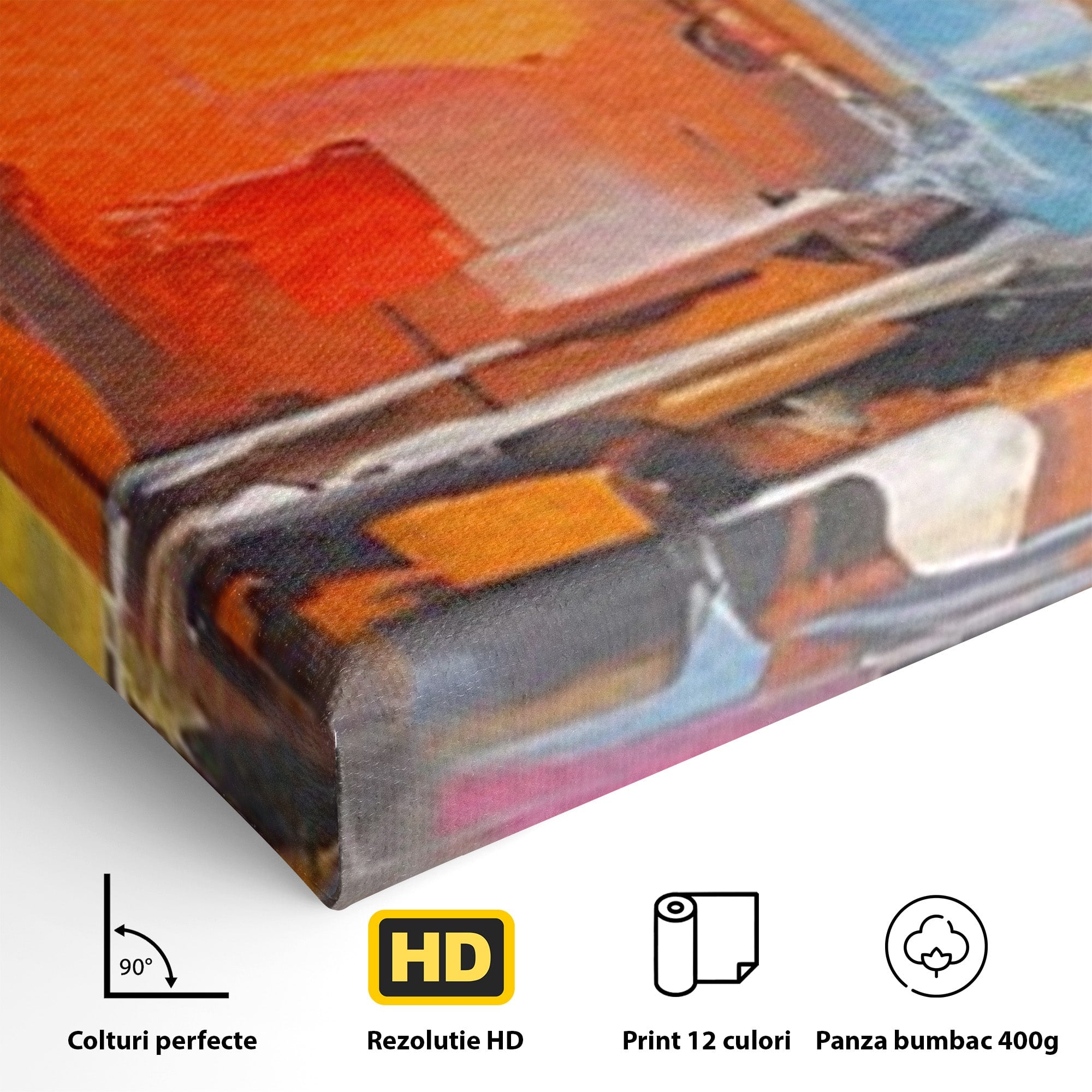 Set 2 Tablouri Canvas Premium LuxCanva® C2-1187, Oras Abstract, Oras, Abstract, Modern, Living, Birou, Culori Vibrante