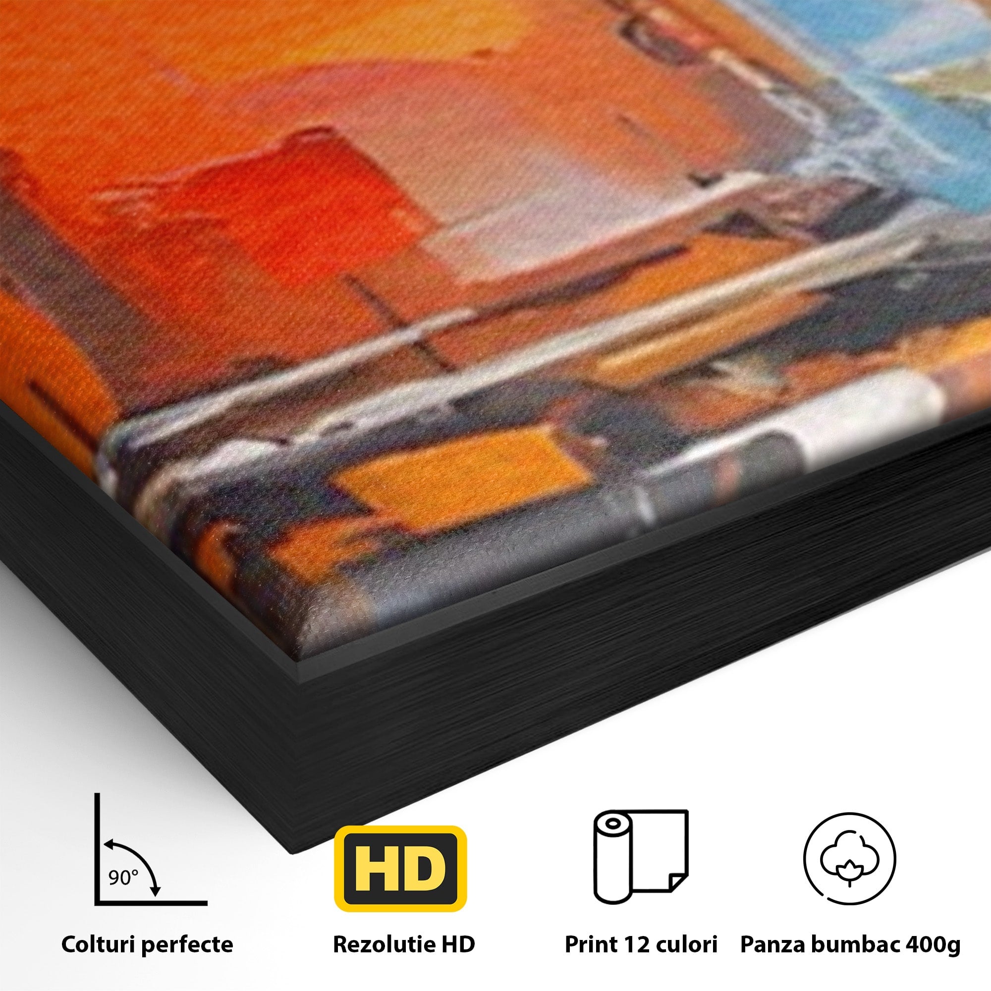 Set 2 Tablouri Canvas Premium LuxCanva® C2-1187, Oras Abstract, Oras, Abstract, Modern, Living, Birou, Culori Vibrante