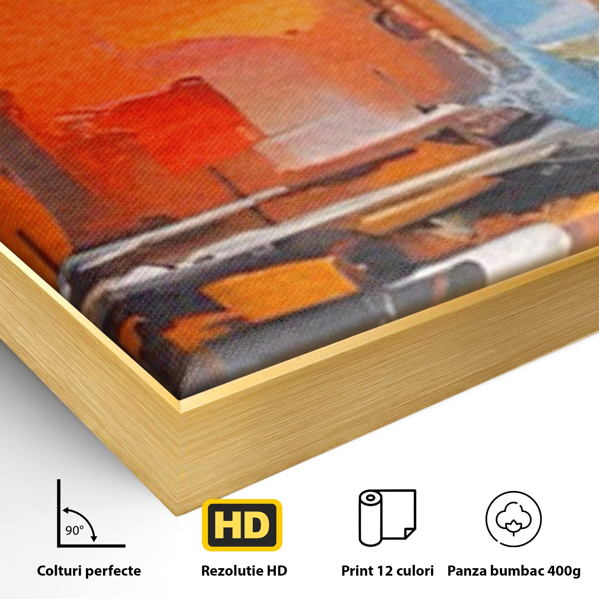 Set 2 Tablouri Canvas Premium LuxCanva® C2-1187, Oras Abstract, Oras, Abstract, Modern, Living, Birou, Culori Vibrante