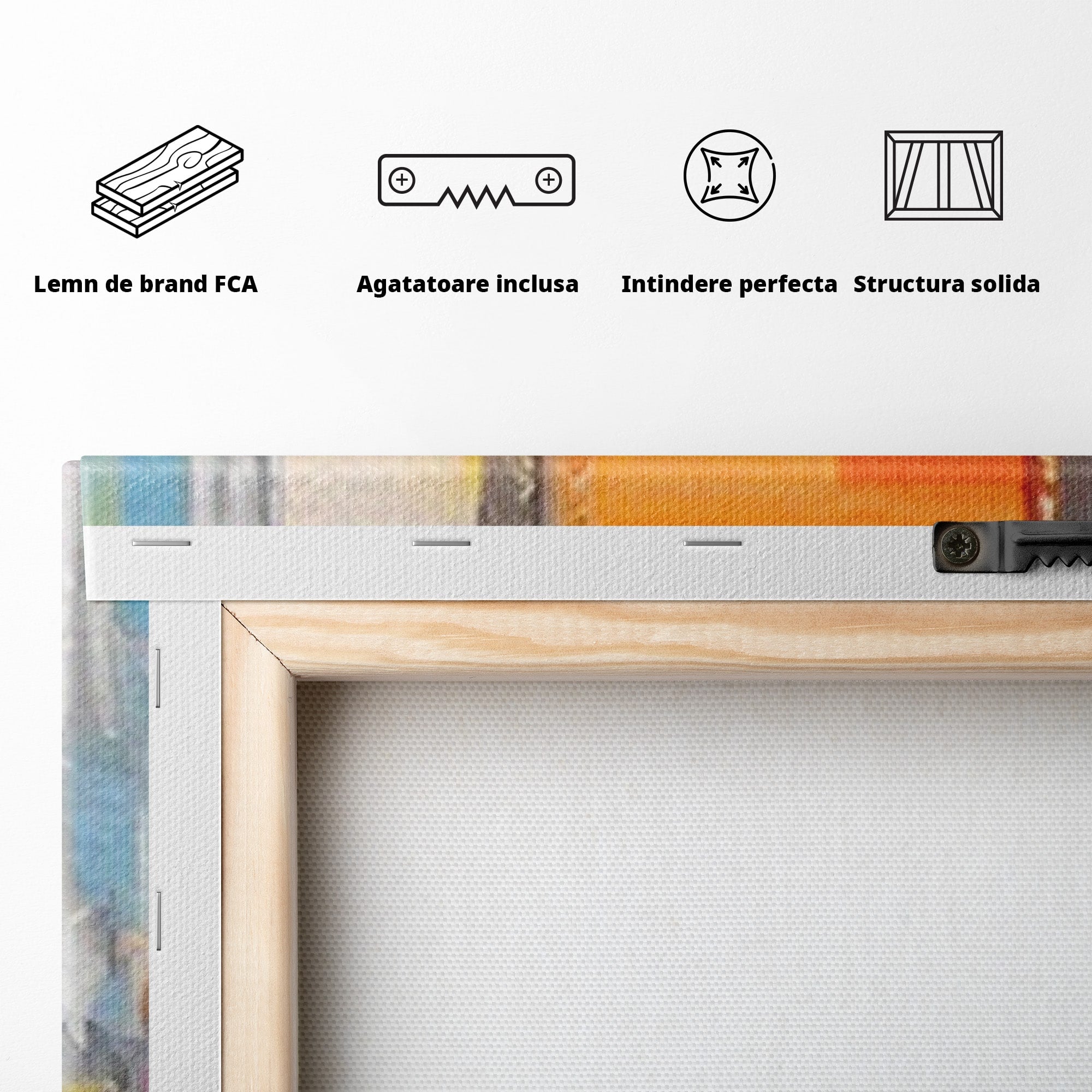 Set 2 Tablouri Canvas Premium LuxCanva® C2-1187, Oras Abstract, Oras, Abstract, Modern, Living, Birou, Culori Vibrante