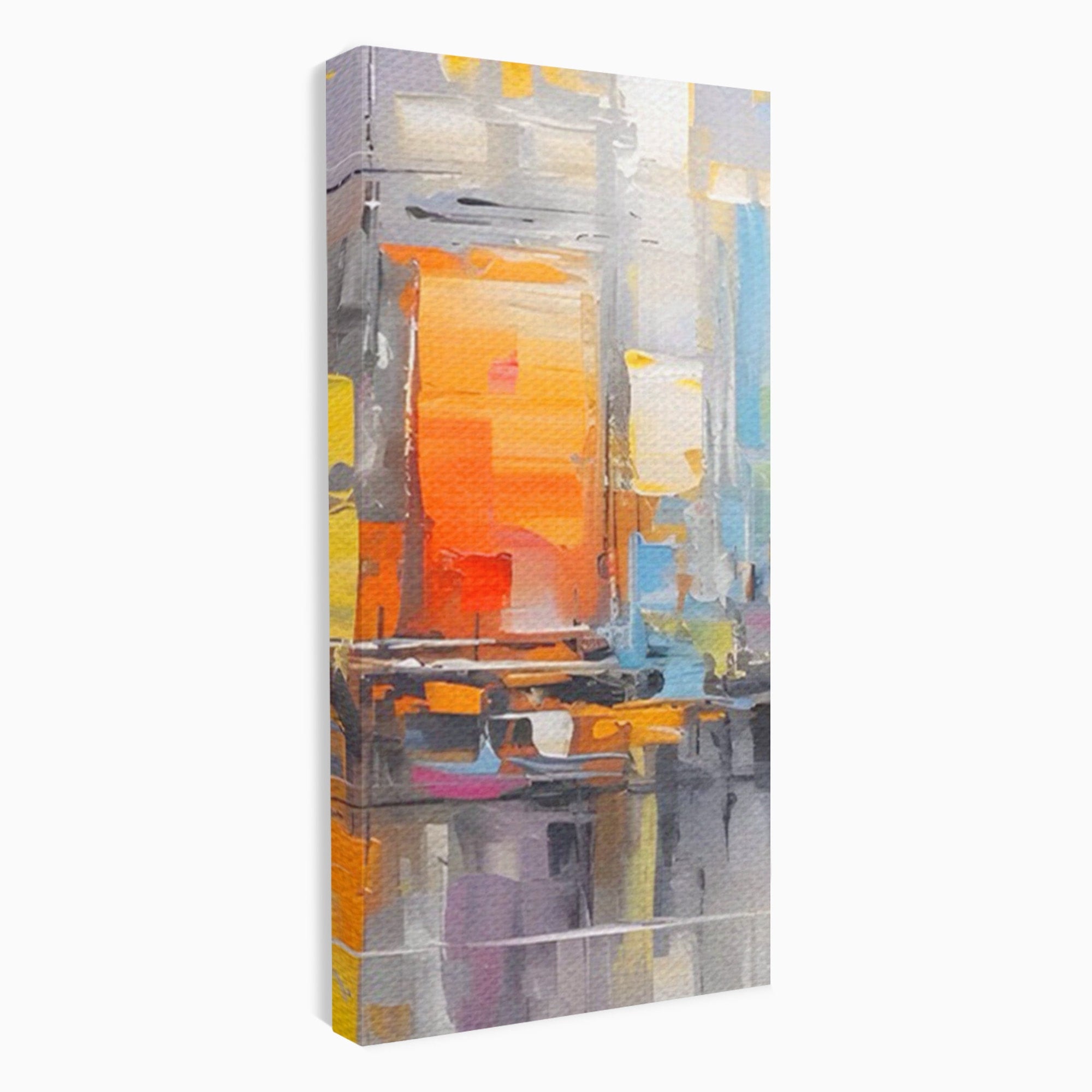 Set 2 Tablouri Canvas Premium LuxCanva® C2-1187, Oras Abstract, Oras, Abstract, Modern, Living, Birou, Culori Vibrante