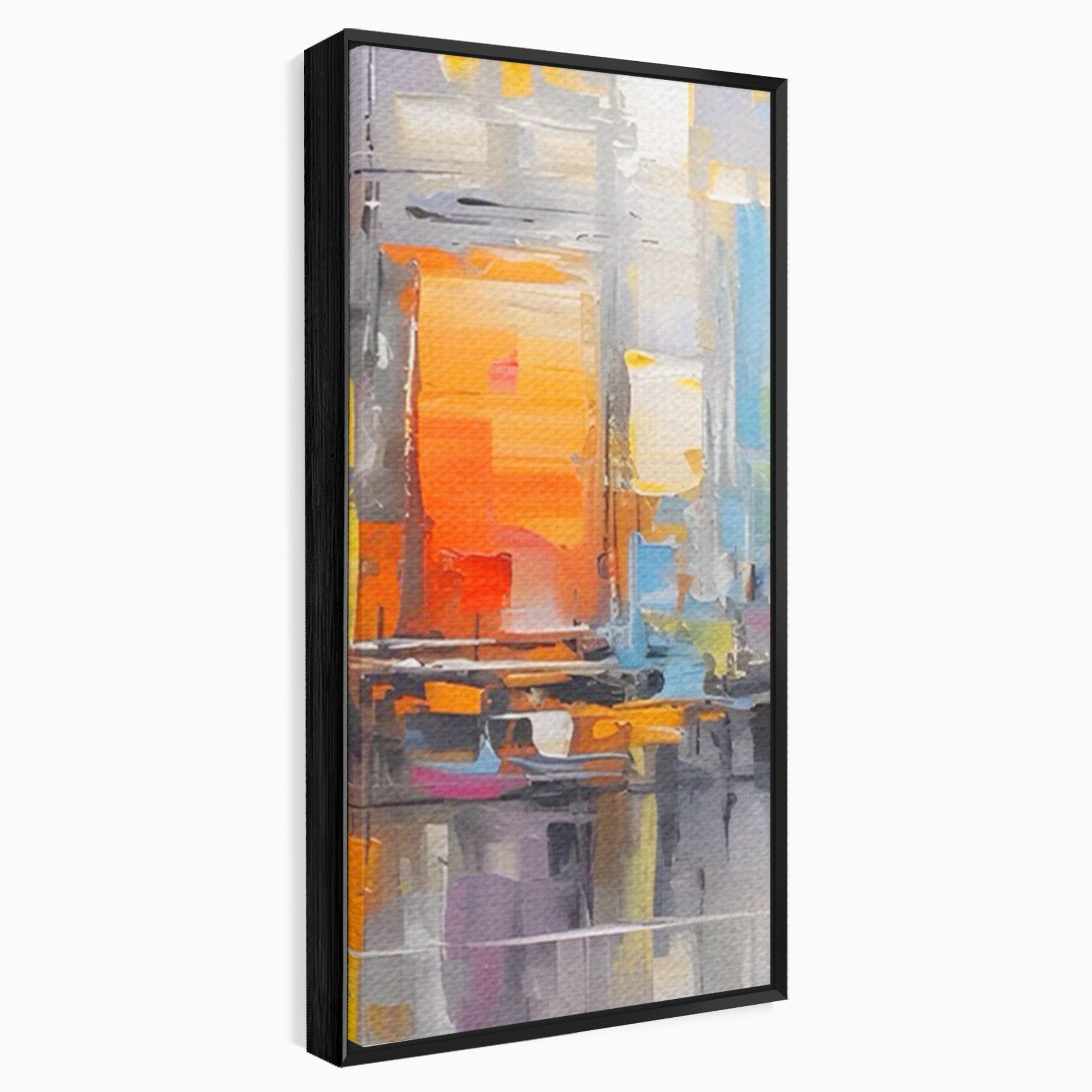 Set 2 Tablouri Canvas Premium LuxCanva® C2-1187, Oras Abstract, Oras, Abstract, Modern, Living, Birou, Culori Vibrante