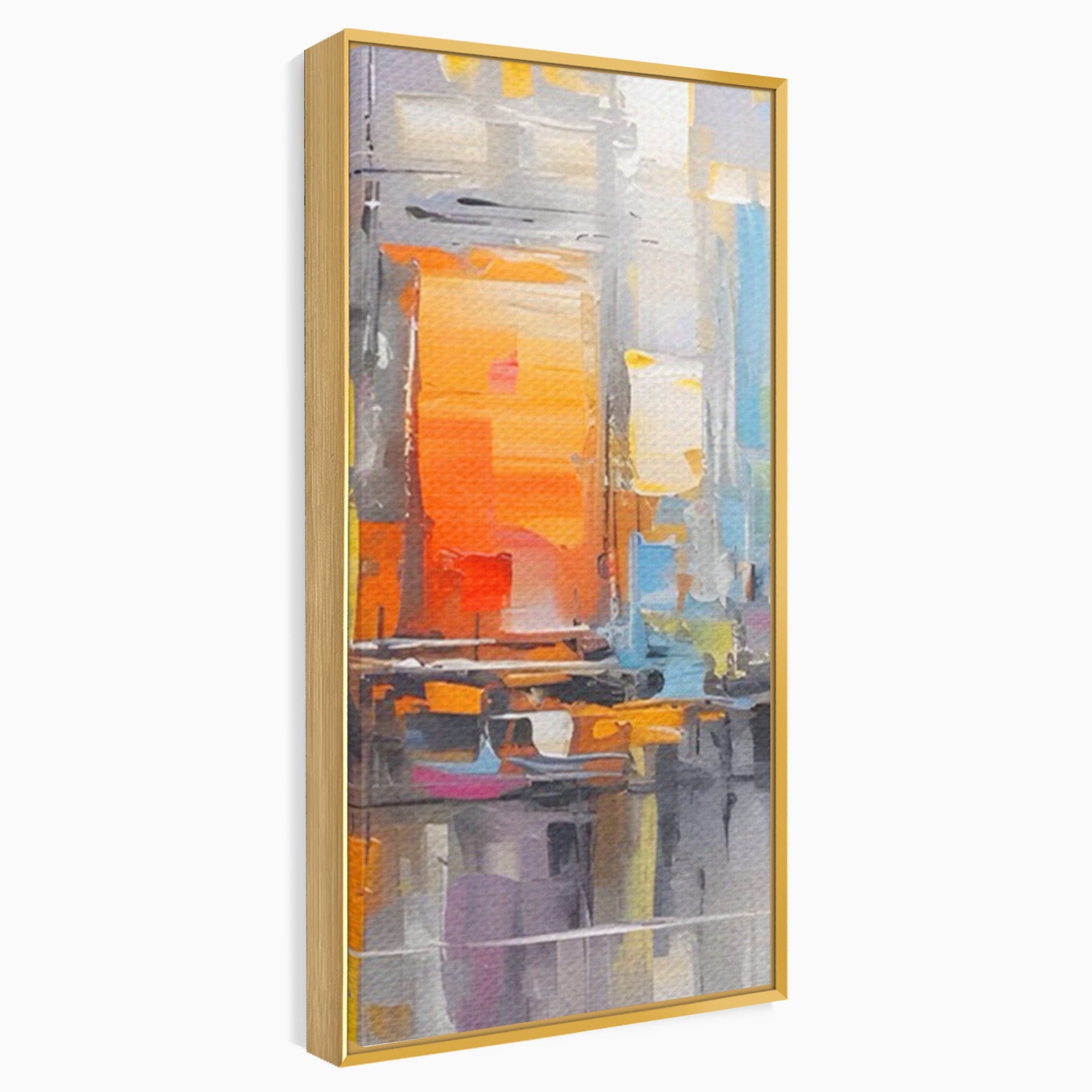 Set 2 Tablouri Canvas Premium LuxCanva® C2-1187, Oras Abstract, Oras, Abstract, Modern, Living, Birou, Culori Vibrante