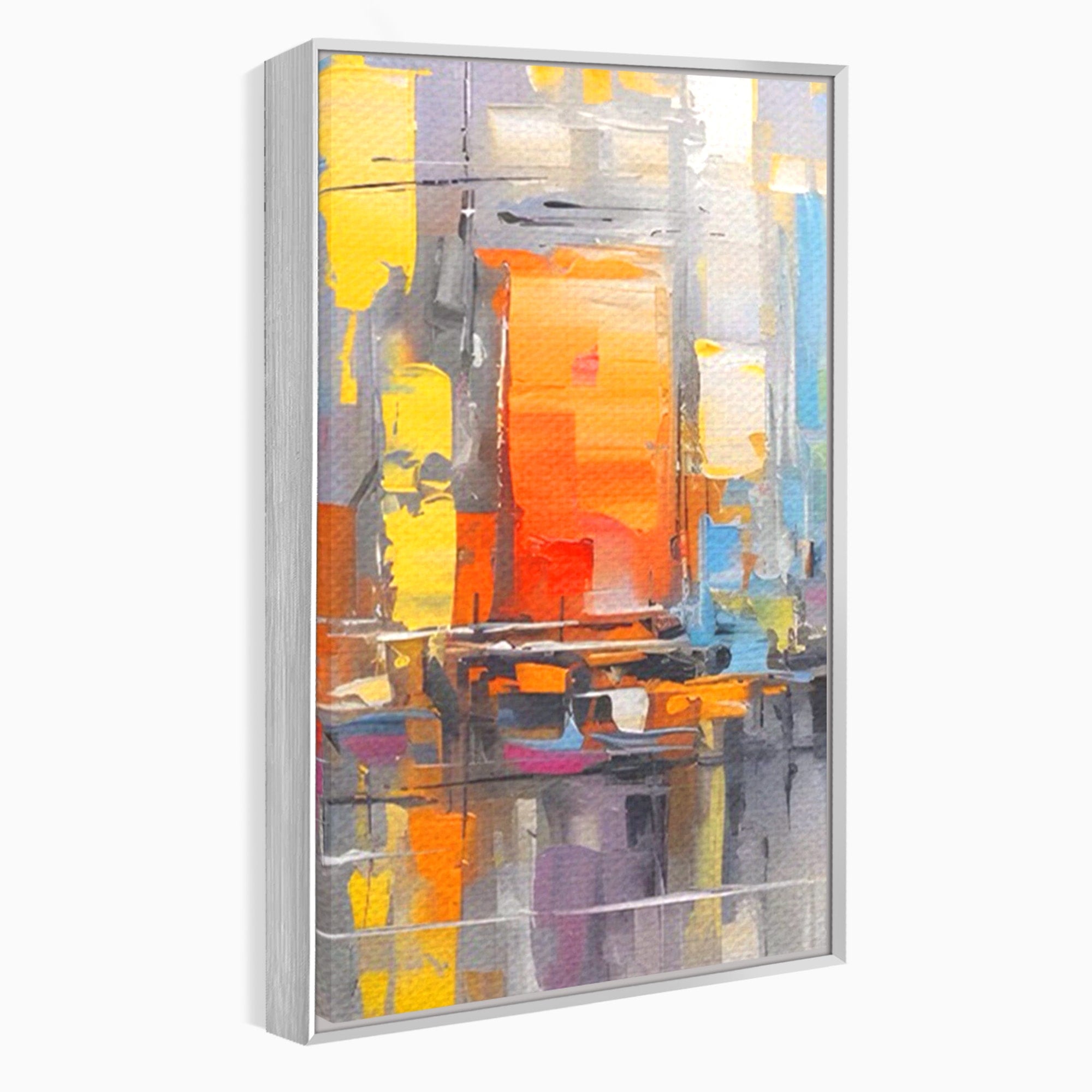 Set 2 Tablouri Canvas Premium LuxCanva® C2-1187, Oras Abstract, Oras, Abstract, Modern, Living, Birou, Culori Vibrante