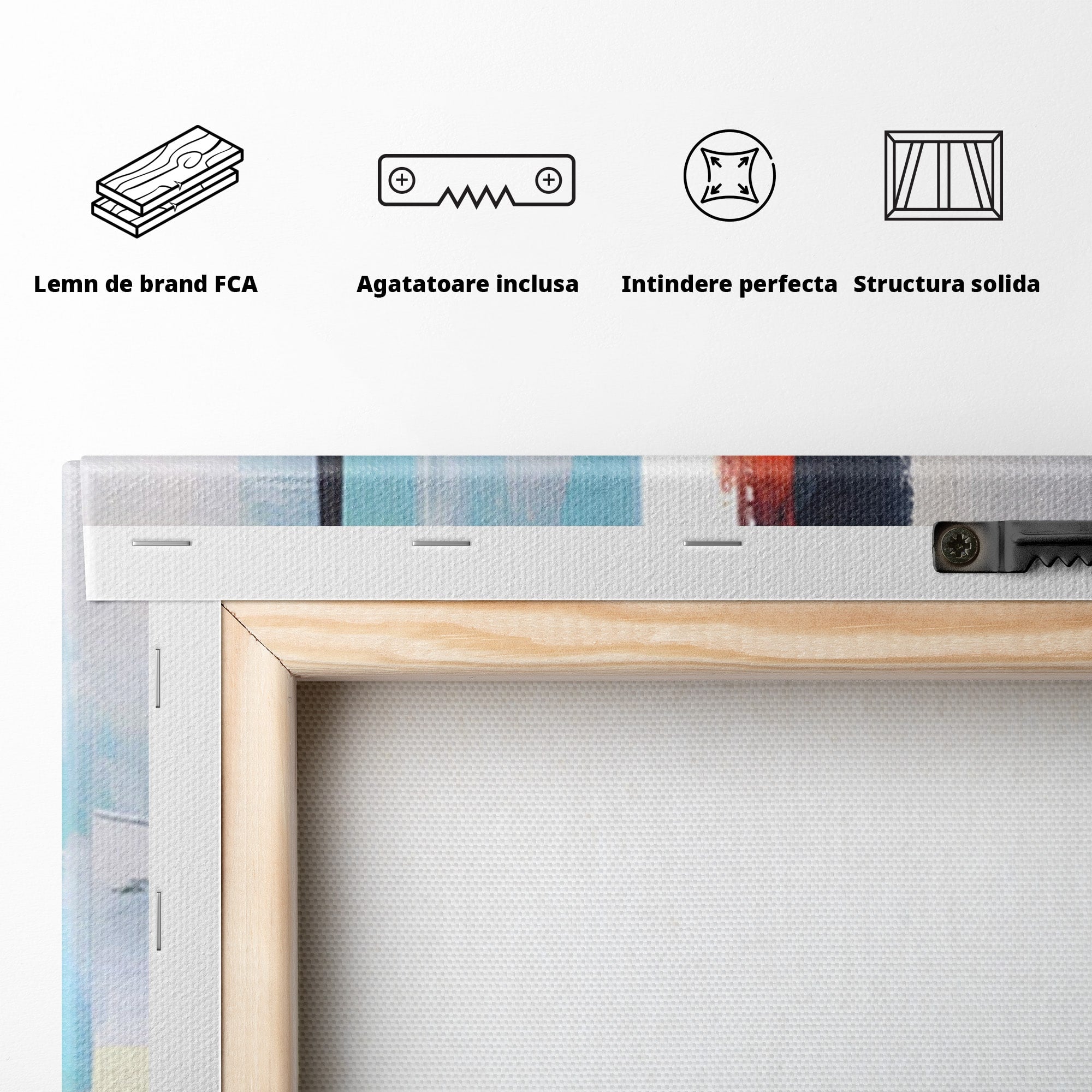 Set 2 Tablouri Canvas Premium LuxCanva® C2-1189, Abstract Geometric, Abstract, Geometric, Modern, Living, Birou, Culori Vibrante