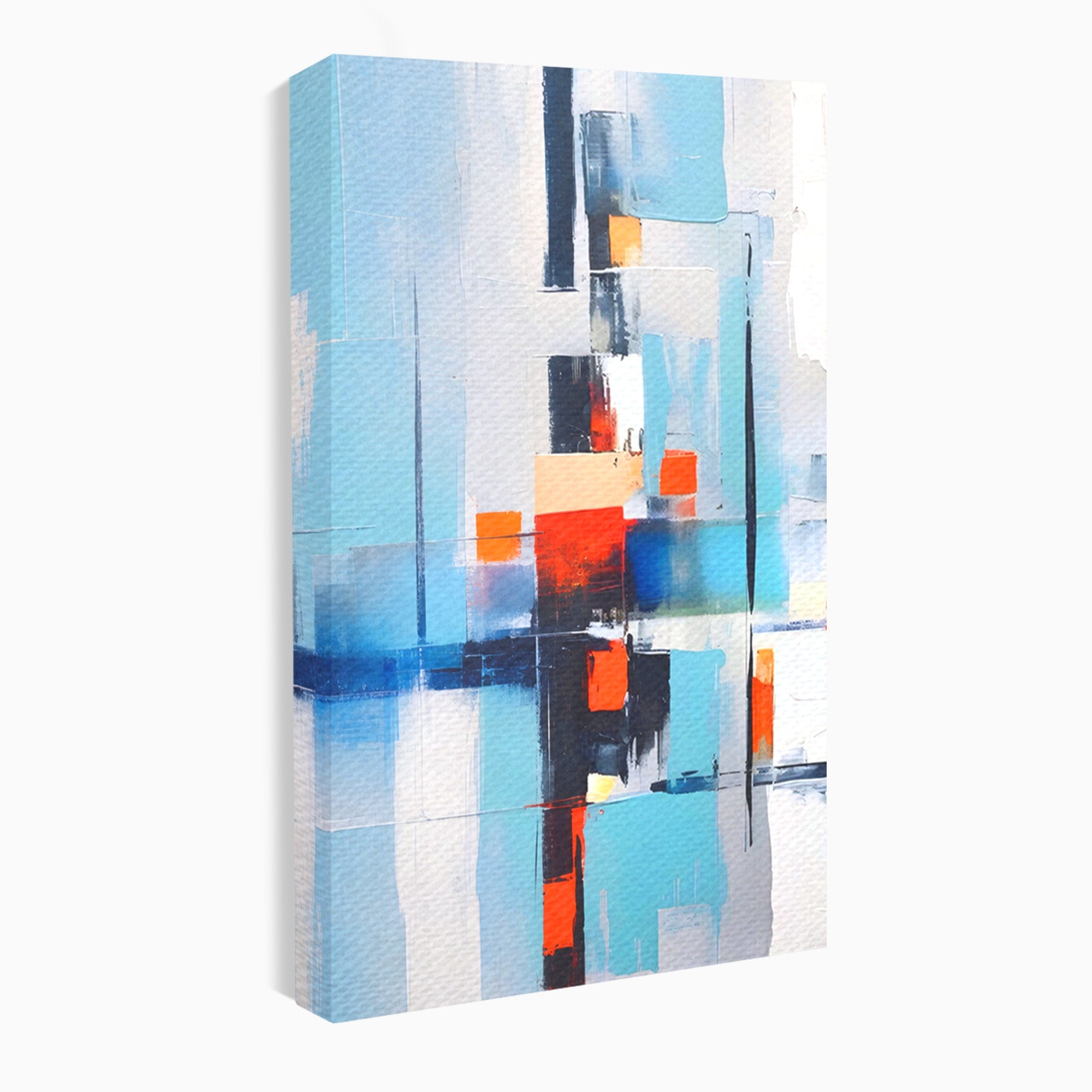 Set 2 Tablouri Canvas Premium LuxCanva® C2-1189, Abstract Geometric, Abstract, Geometric, Modern, Living, Birou, Culori Vibrante
