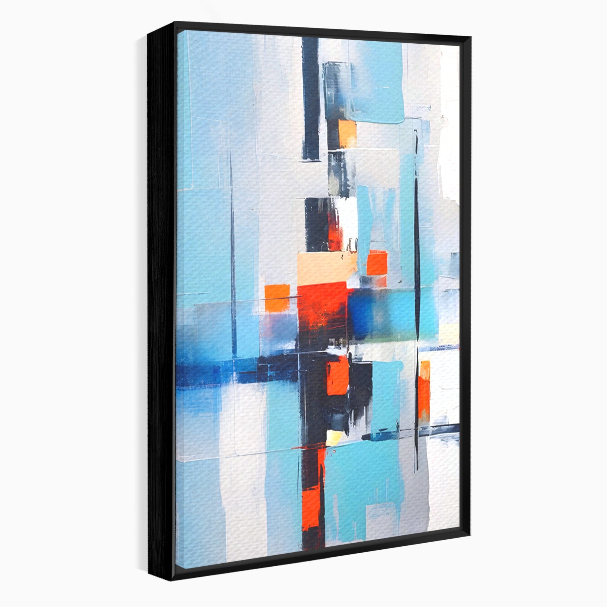 Set 2 Tablouri Canvas Premium LuxCanva® C2-1189, Abstract Geometric, Abstract, Geometric, Modern, Living, Birou, Culori Vibrante