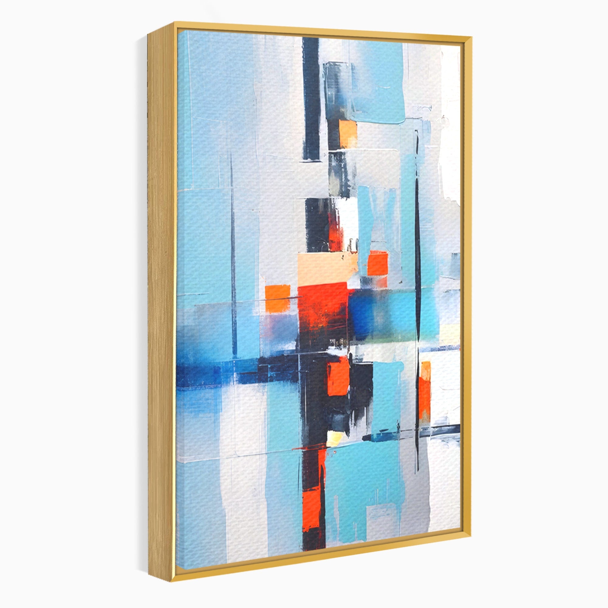Set 2 Tablouri Canvas Premium LuxCanva® C2-1189, Abstract Geometric, Abstract, Geometric, Modern, Living, Birou, Culori Vibrante