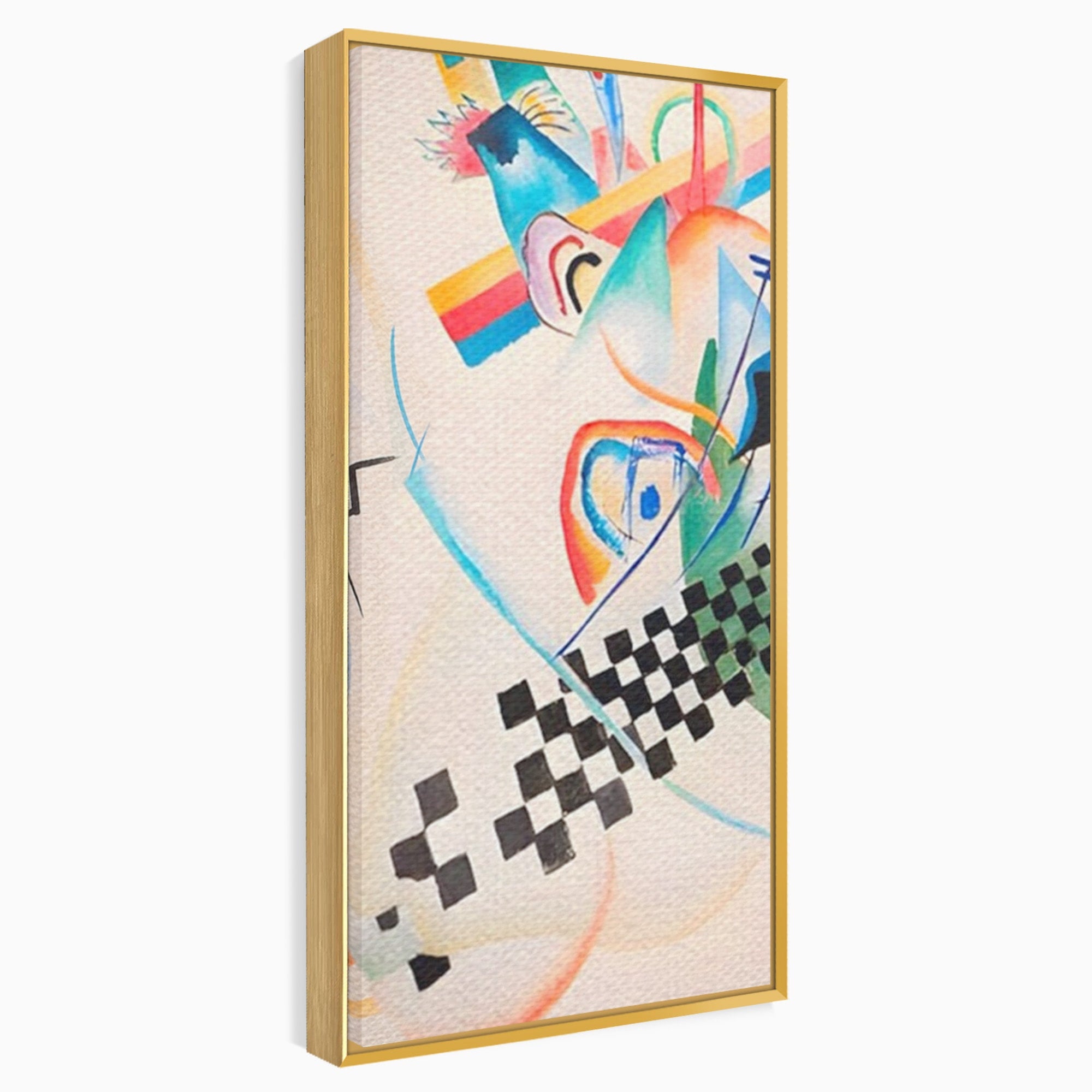 Set 2 Tablouri Canvas Premium LuxCanva® C2-1198, Abstract Paint By Kandinsky, Culori, Decorativ, Living Room, Culori Vibrante