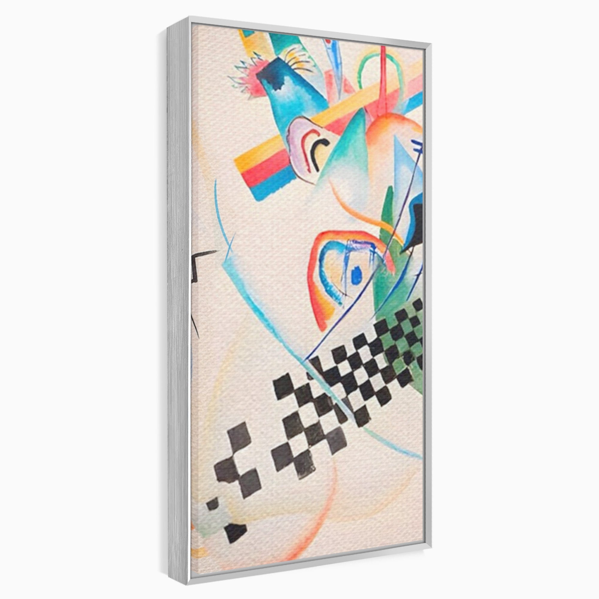 Set 2 Tablouri Canvas Premium LuxCanva® C2-1198, Abstract Paint By Kandinsky, Culori, Decorativ, Living Room, Culori Vibrante