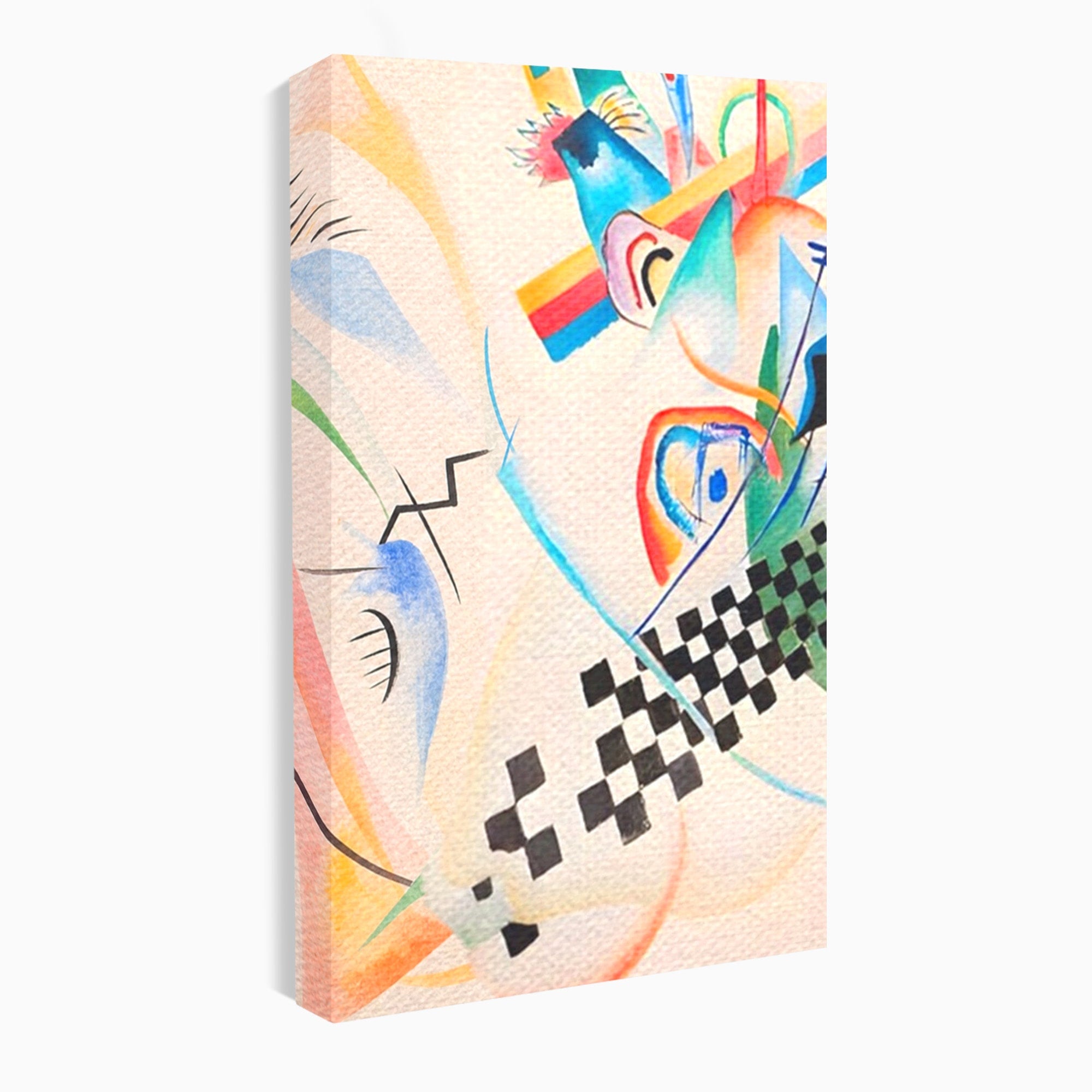 Set 2 Tablouri Canvas Premium LuxCanva® C2-1198, Abstract Paint By Kandinsky, Culori, Decorativ, Living Room, Culori Vibrante