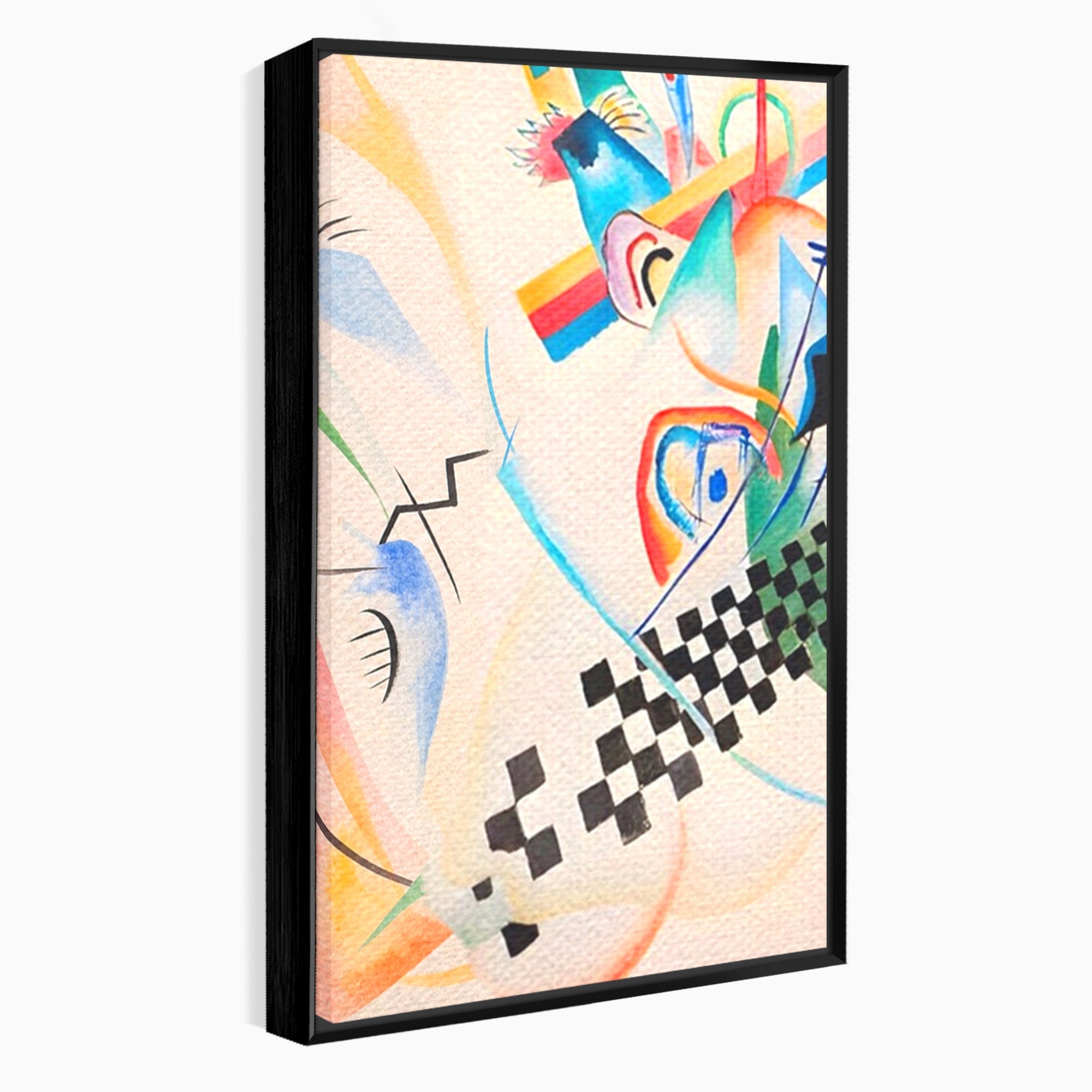 Set 2 Tablouri Canvas Premium LuxCanva® C2-1198, Abstract Paint By Kandinsky, Culori, Decorativ, Living Room, Culori Vibrante