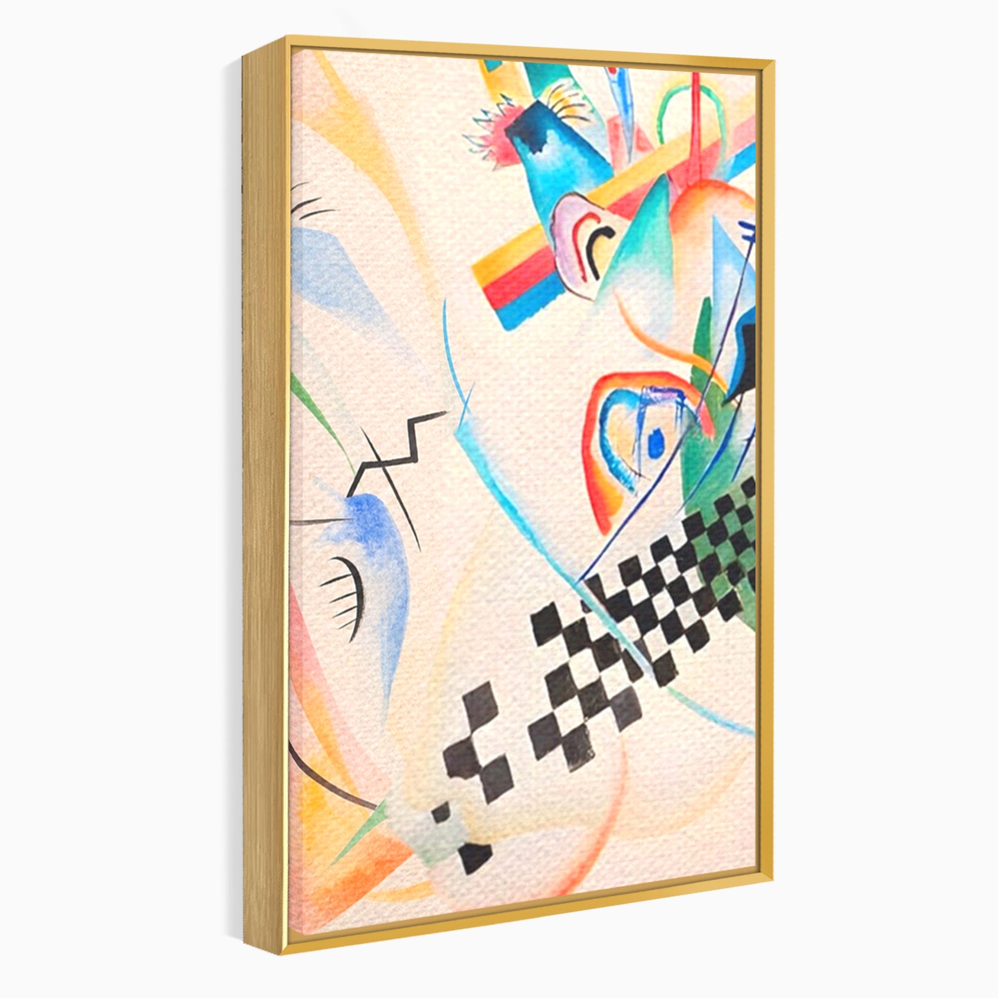 Set 2 Tablouri Canvas Premium LuxCanva® C2-1198, Abstract Paint By Kandinsky, Culori, Decorativ, Living Room, Culori Vibrante